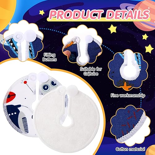 Miniatura 9 de Threlaco 48 piezas de cubiertas de botón de tubo G, soporte de tubo de alimentación, accesorios reutilizables abdominales, tubo de clavija,