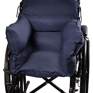DMI Comfort Wheelchair Cushion & Pad, Wheelchair Seat Cushion, Recliner Cushion & Pillow, Foam, Cushion For Wheelchair Seat, 16 x 22 Inches, Navy