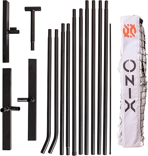 Miniatura 34 de ONIX Pickleball 2 en 1 Juego de red portátil de tamaño reglamentario y red de práctica incluye estuche de transporte con ruedas