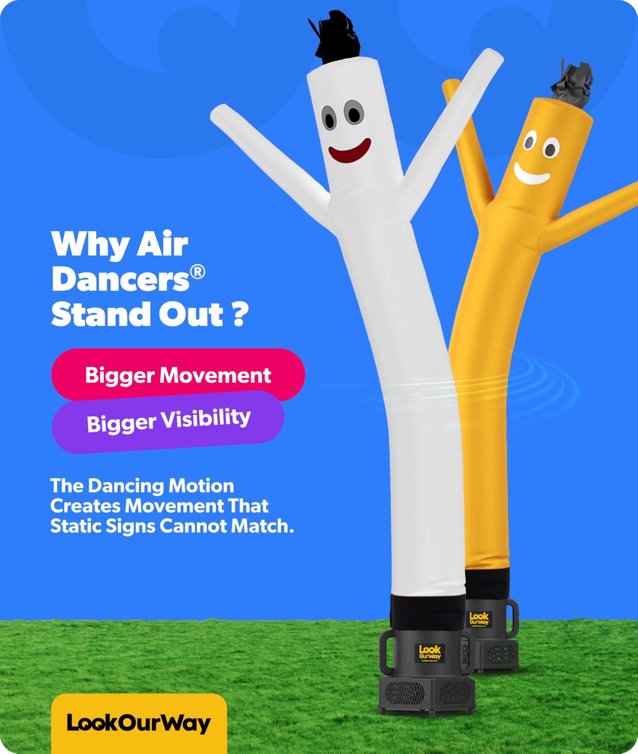 Amazon.com: LookOurWay Air Dancers Wacky Waving Inflatable Tube