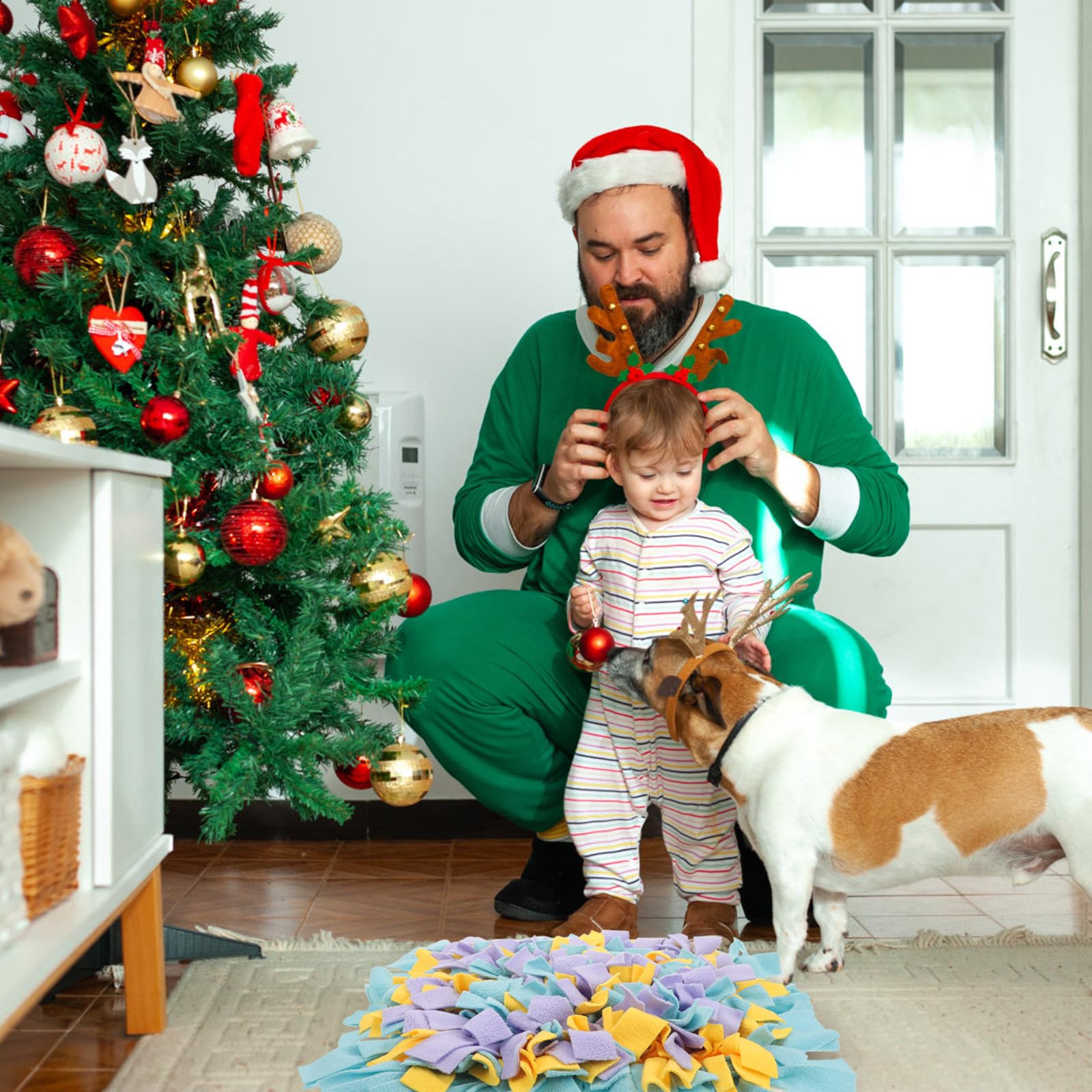 Tappetino Facile Cani Olfattivo Gatti e Resistente in Morsi Pile Polare da Pulire per Addestramento Indoor e Giochi Interattivi