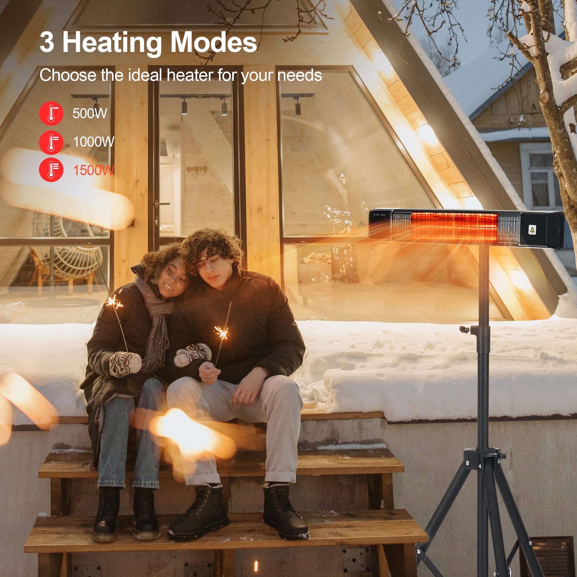 Amazon.com: Outdoor Heaters for Patio, Patio Heater Wall Mounted with  Remote Control, 1500W Fast Heating, 24H Timer, Infrared Heater for Garage,  Backyard, Restaurant, Indoor u0026 Outdoor Use (With Tripod) : Patio, Lawn