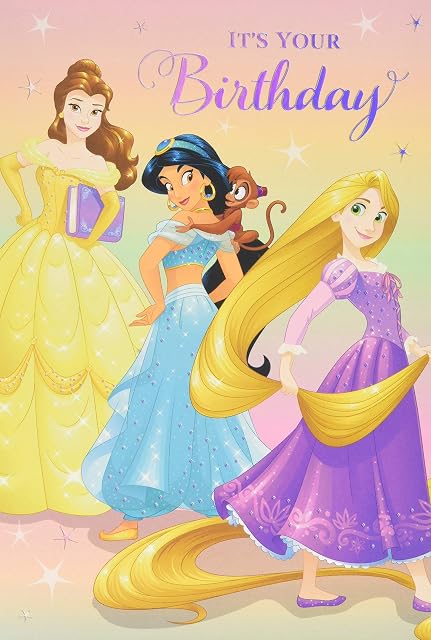 General Kids' Birthday Card from Hallmark - Disney Princess Journal Design