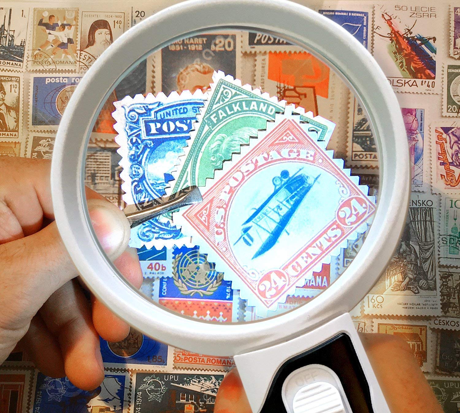 Juego de lupa portátil con lupa iluminada por LED. Lupa con Luces para Personas Mayores, Degeneración Macular, Mapas, Joyas, Monedas, Reparación de Computadoras de Relojes, Pasatiempos, Sellos