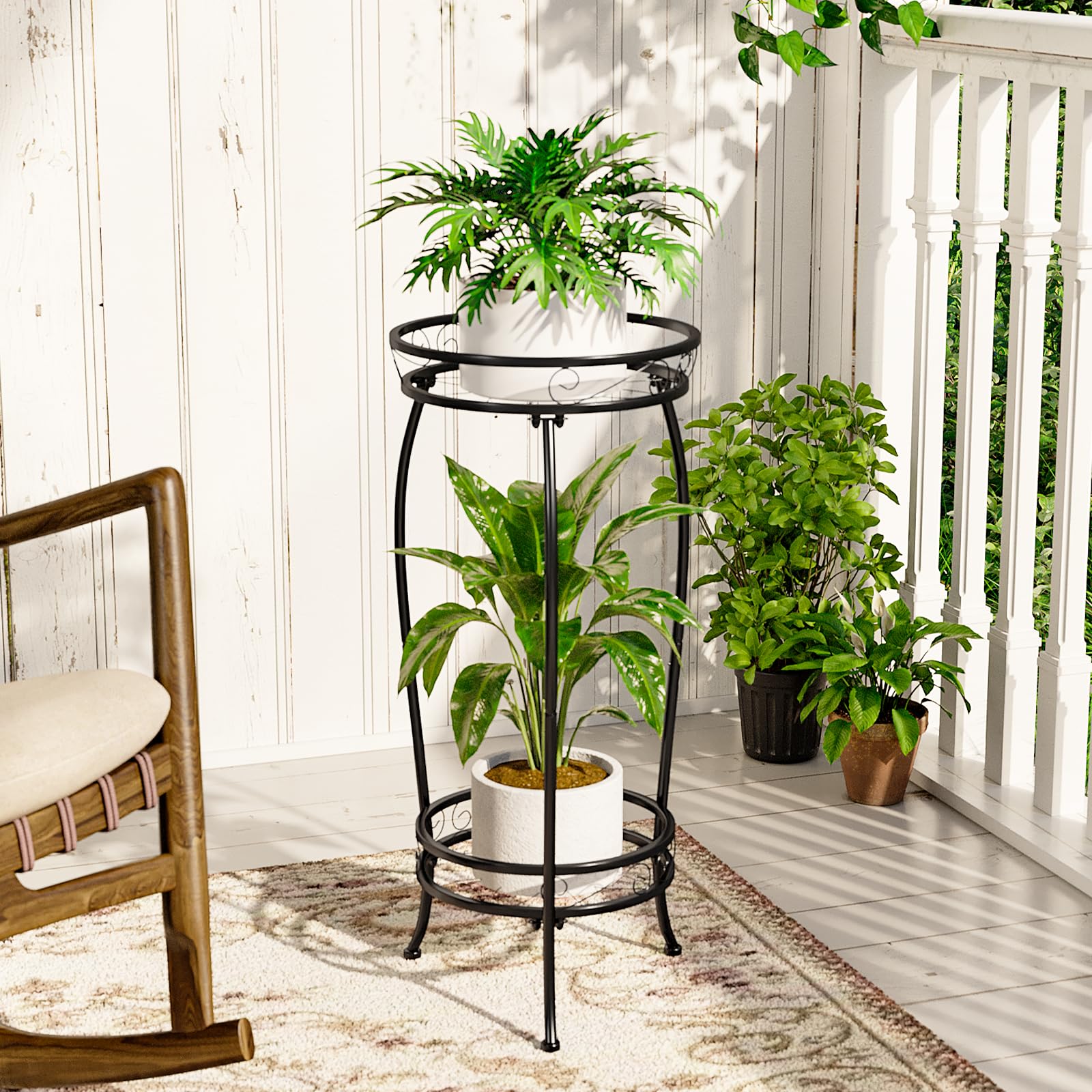 Bamworld 2 Supports Plantes Intérieur/Extérieur - Lot De 2 Étagères