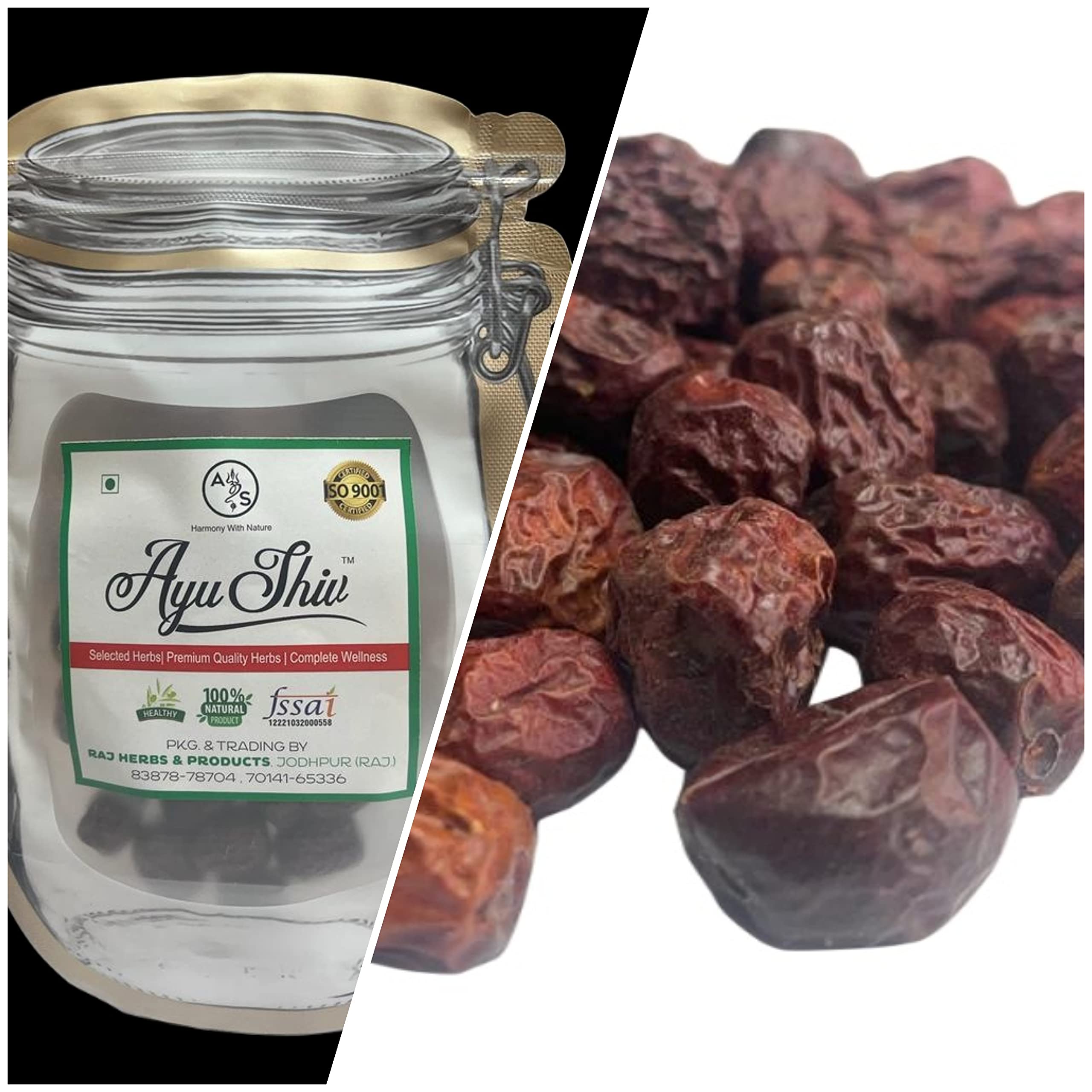 Ayushiv UNNAB BER (ZIZYPHUS VULGARIS) - JUJUBE - DESI BER - CHINESE DATE - SUKHEY UNNAB BER - RED UNNAB (400 GM)