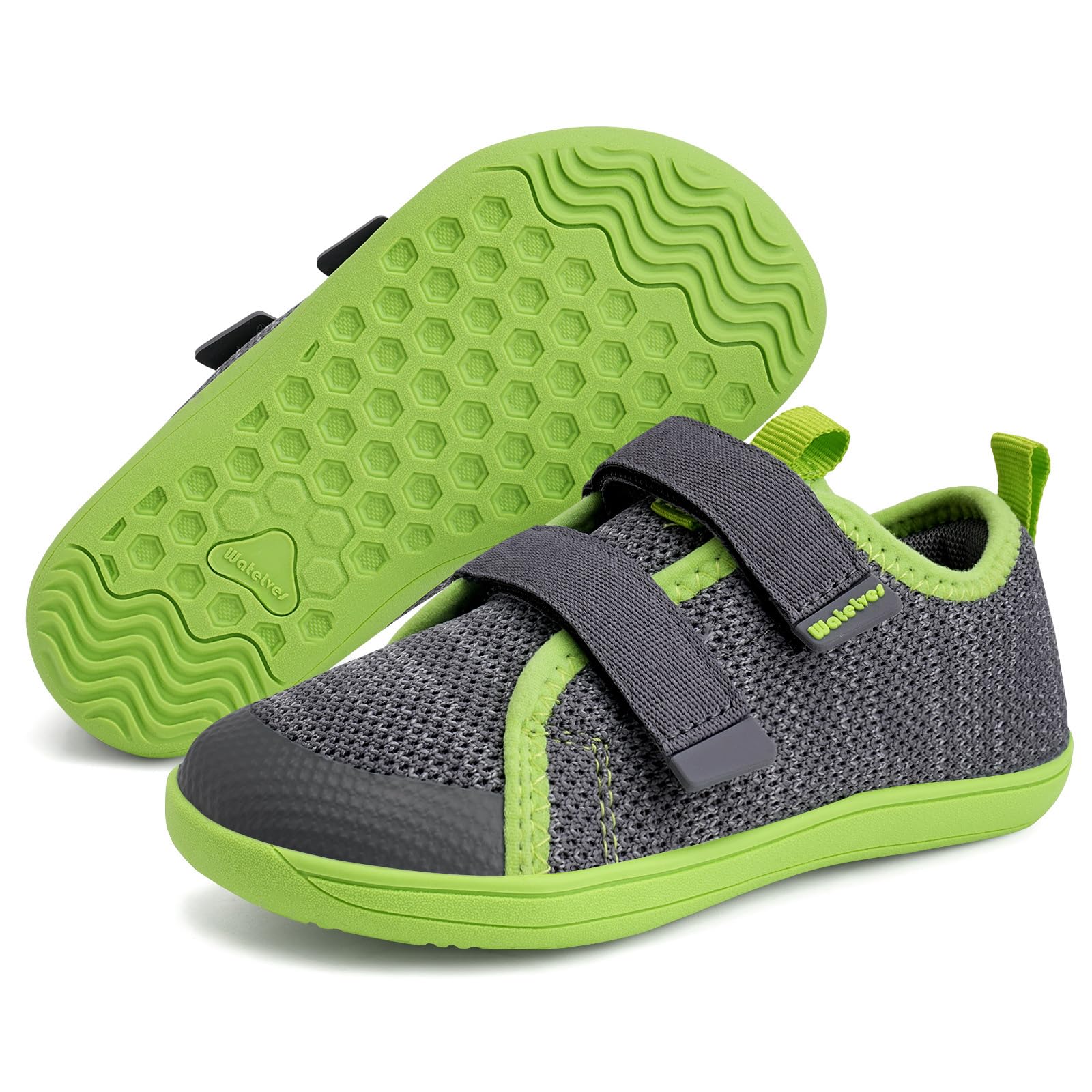 WateLves Toddler Little Kids Wide Barefoot Shoes The First Walking Shoes Girls Boys Breathable Zero Drop Minimalist Sneakers with Wide Toe Box Natural to Grow