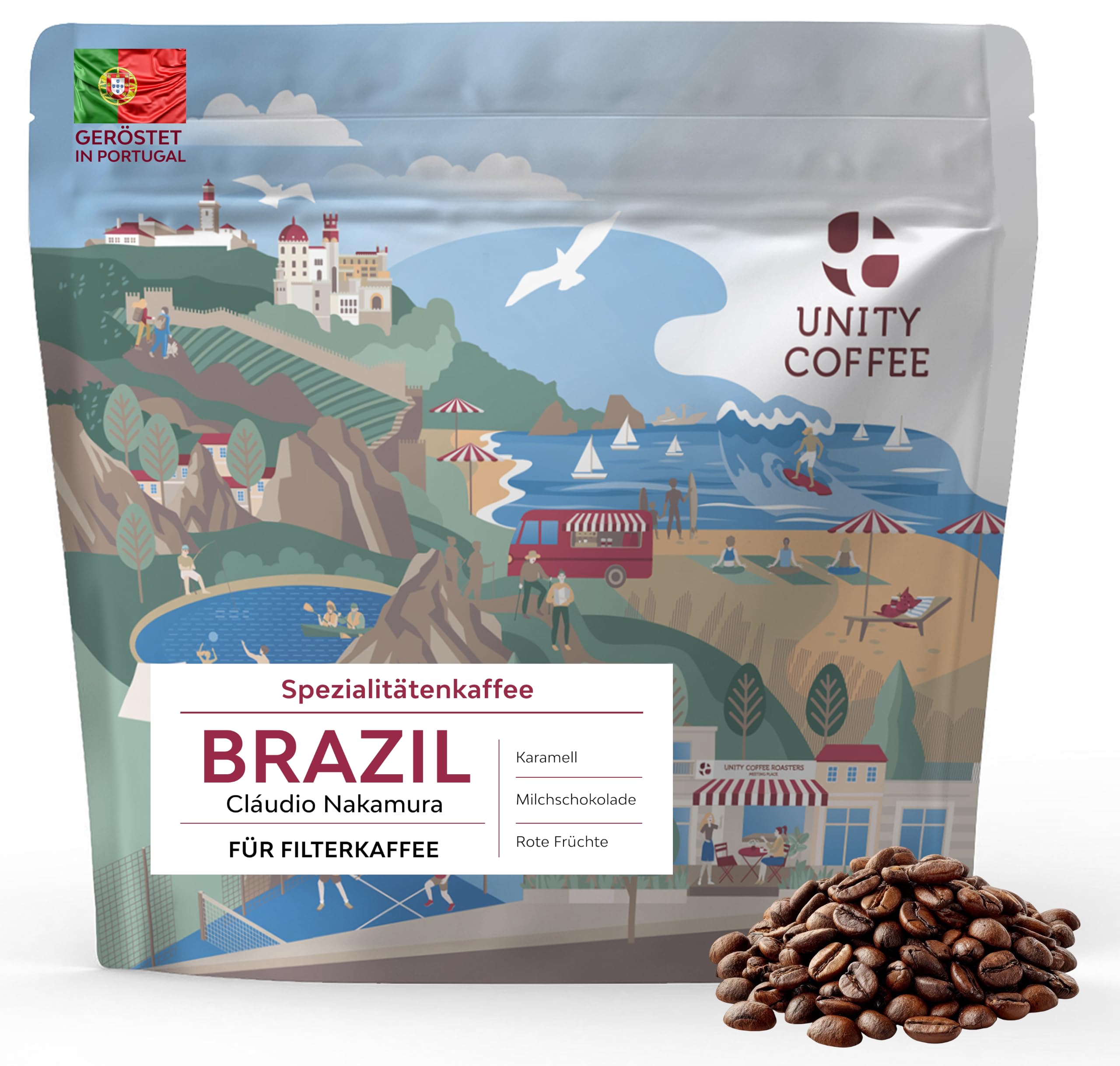 Kaffeebohnen Filterkaffee Brazil Cláudio Nakamura 250g | Coffee Beans 100% Arabica aus Brasilien | Kaffee Bohnen Filter Röstung | Karamell, Milchschokolade & rote Früchte