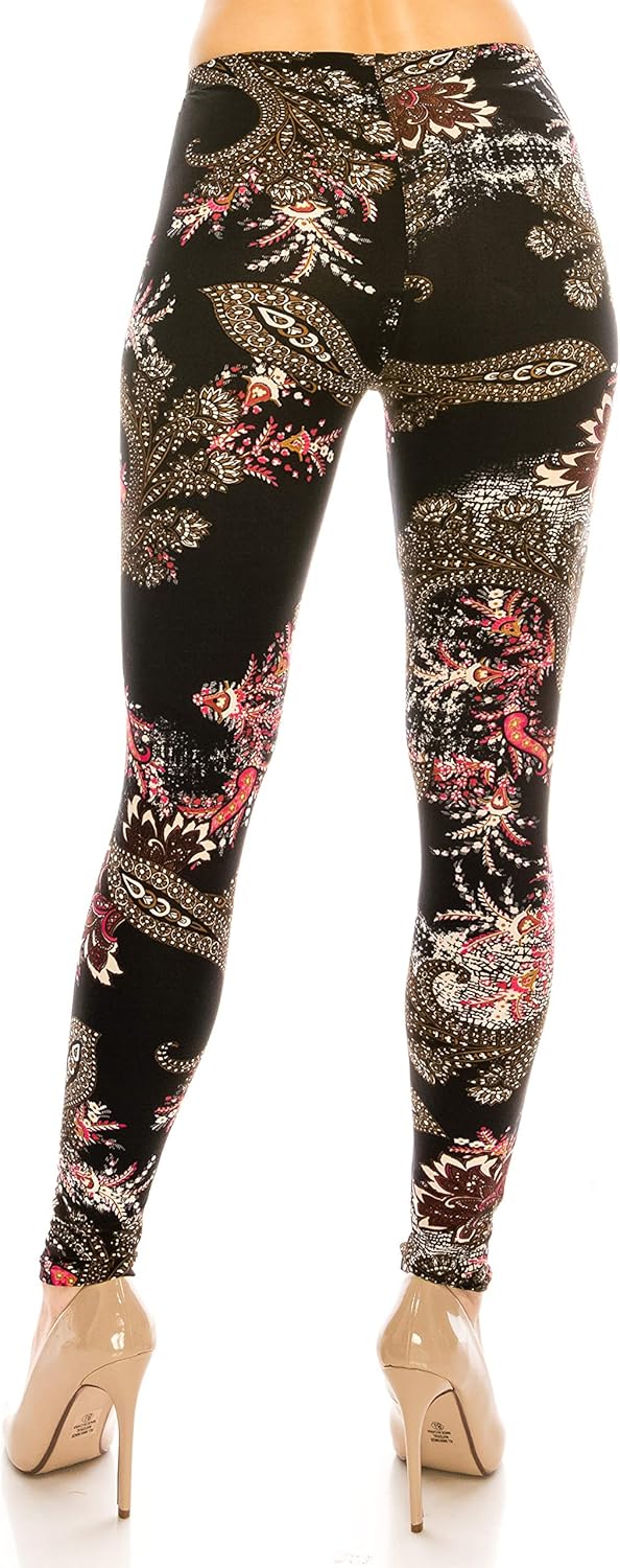 RENESEILLE Women’s Workout Yoga Leggings – High Waisted Printed Casual Stretch Elastic Waist Lightweight Active Lounge Pants - Image 4