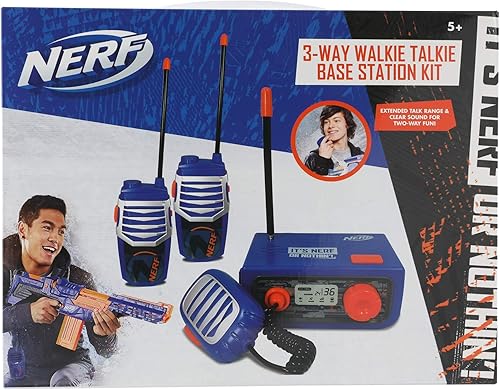 Miniatura 8 de Walkie Talkies - Juego de 3 piezas de estación base de Walkie Talkie para niños y adultos, radio de tres vías de radio larga con control de volumen,