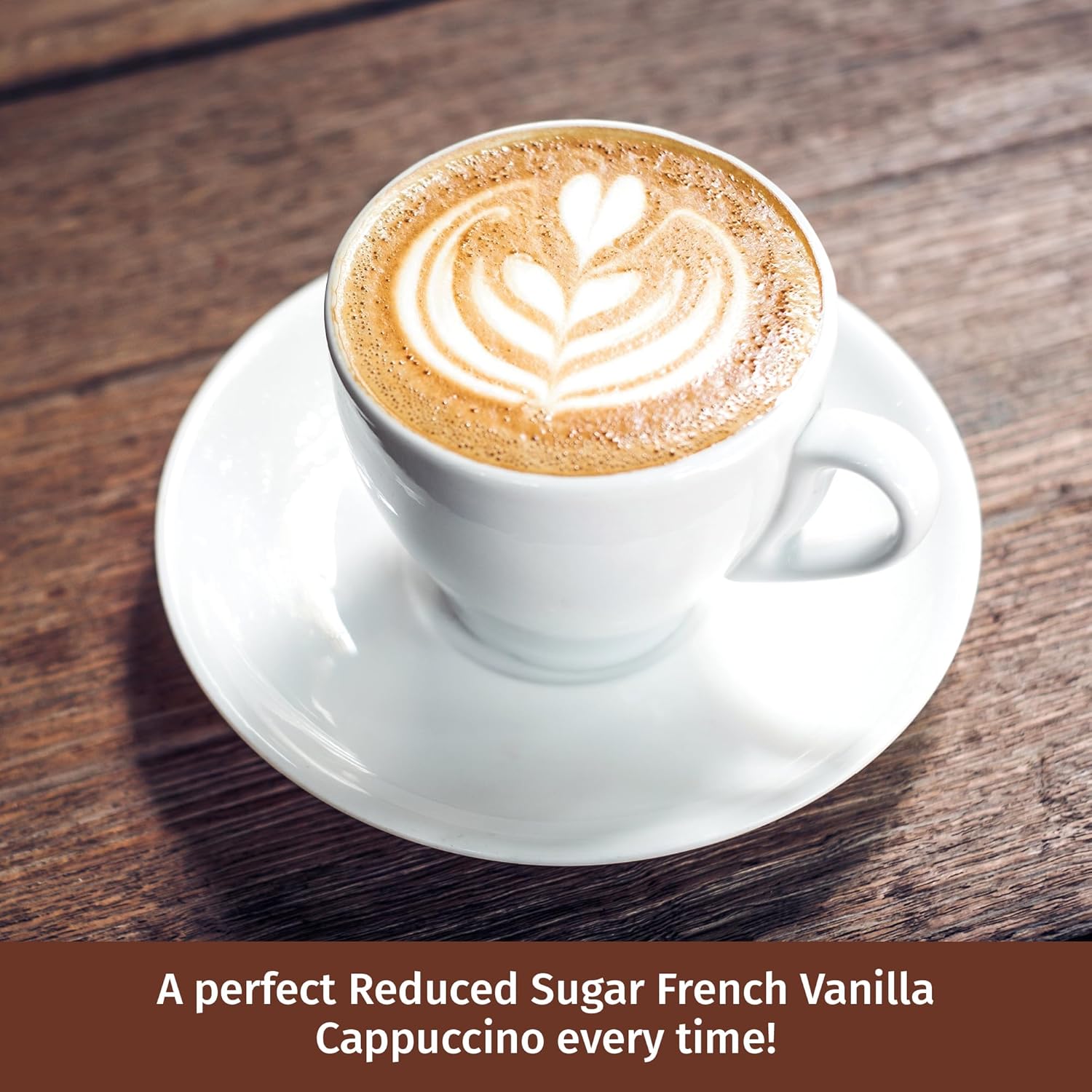 Victorian Inn Instant Cappuccino - French Vanilla - Reduced Sugar - Creamy & Delightful Coffee Mix - Great Hot, Cold, or Blended - Ideal as Coffee Creamer - 1.4 Pound (Pack of 6)