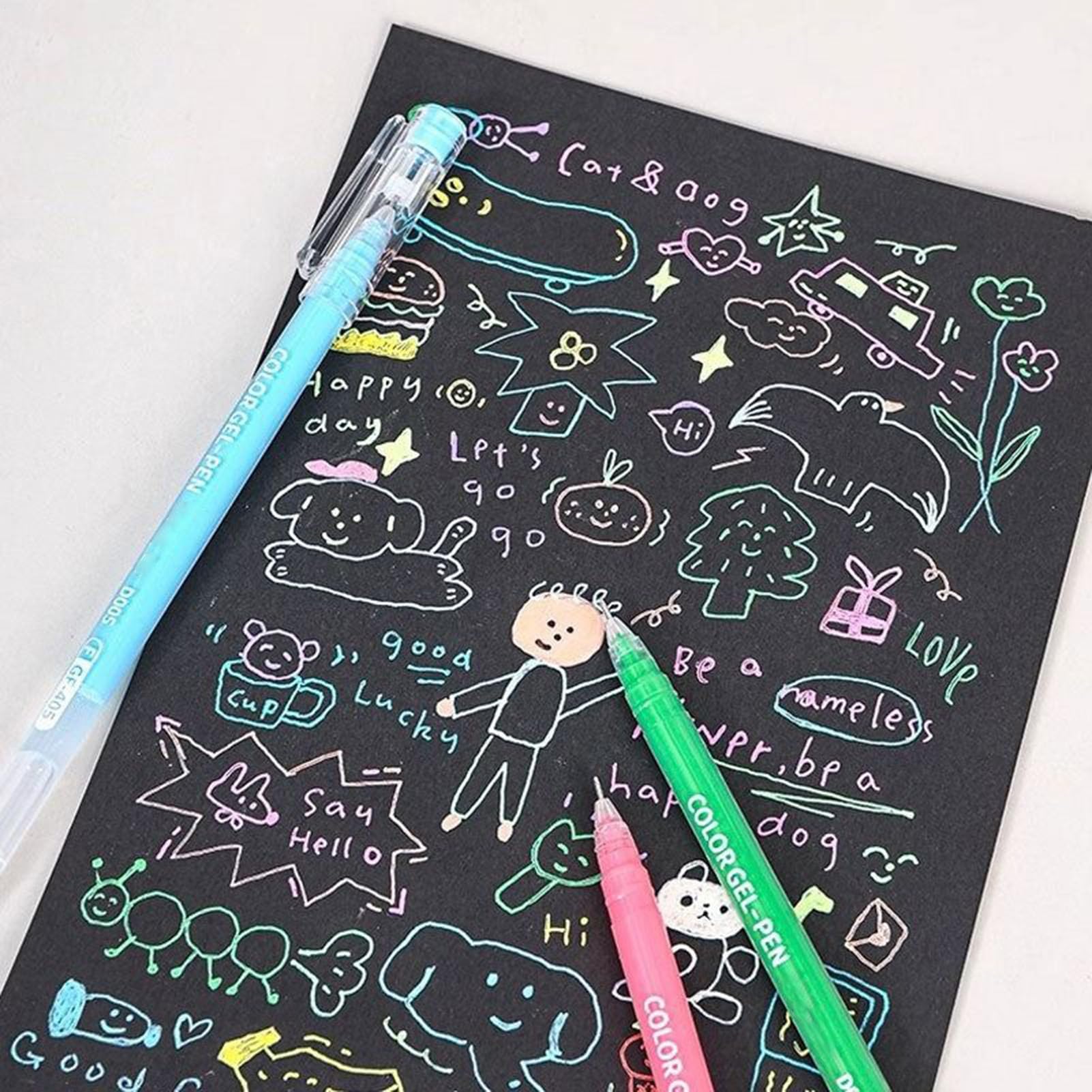 Penne per Scrittura su Diario Punta fine e scrittura | Set di penne gel colorate per Ragazzi Adulti Disegno Progetti Fai DaTe Arte Scuola Casa