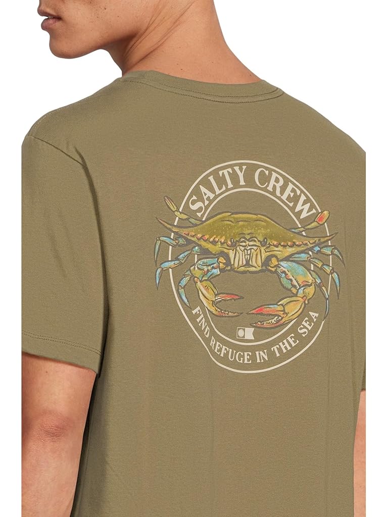 Olive Salty Crew Jimmy Short Sleeve Tee