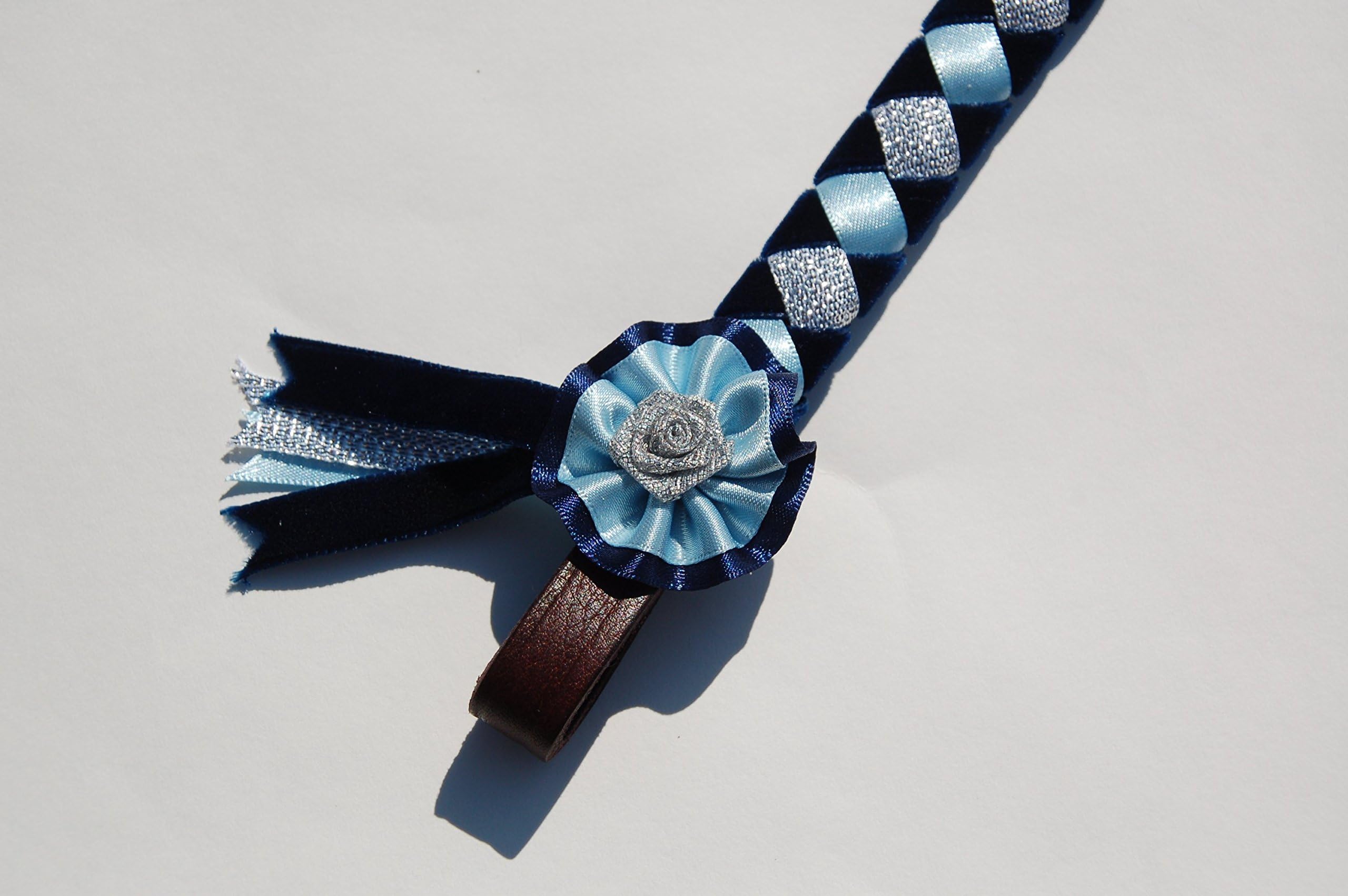 Velvet and Satin Browbands with Mini Rosettes sizes small pony to extra full