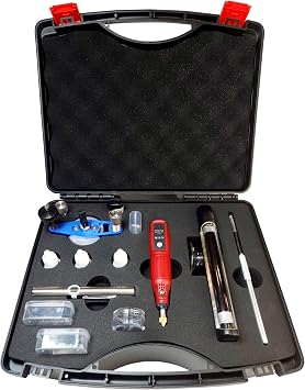 American Windshield Repair Kit Professional Windshield Rock Chip & Crack Repair Kit with 2 Repair Resins & Pit Filler UV Pen Light High-Speed Rotary Tool DIY or Start a Business