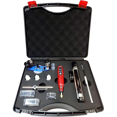 American Windshield Repair Kit – Professional Windshield Rock Chip & Crack Repair Kit with 2 Repair Resins & Pit Filler – UV Pen Light – High-Speed Rotary Tool – DIY or Start a Business