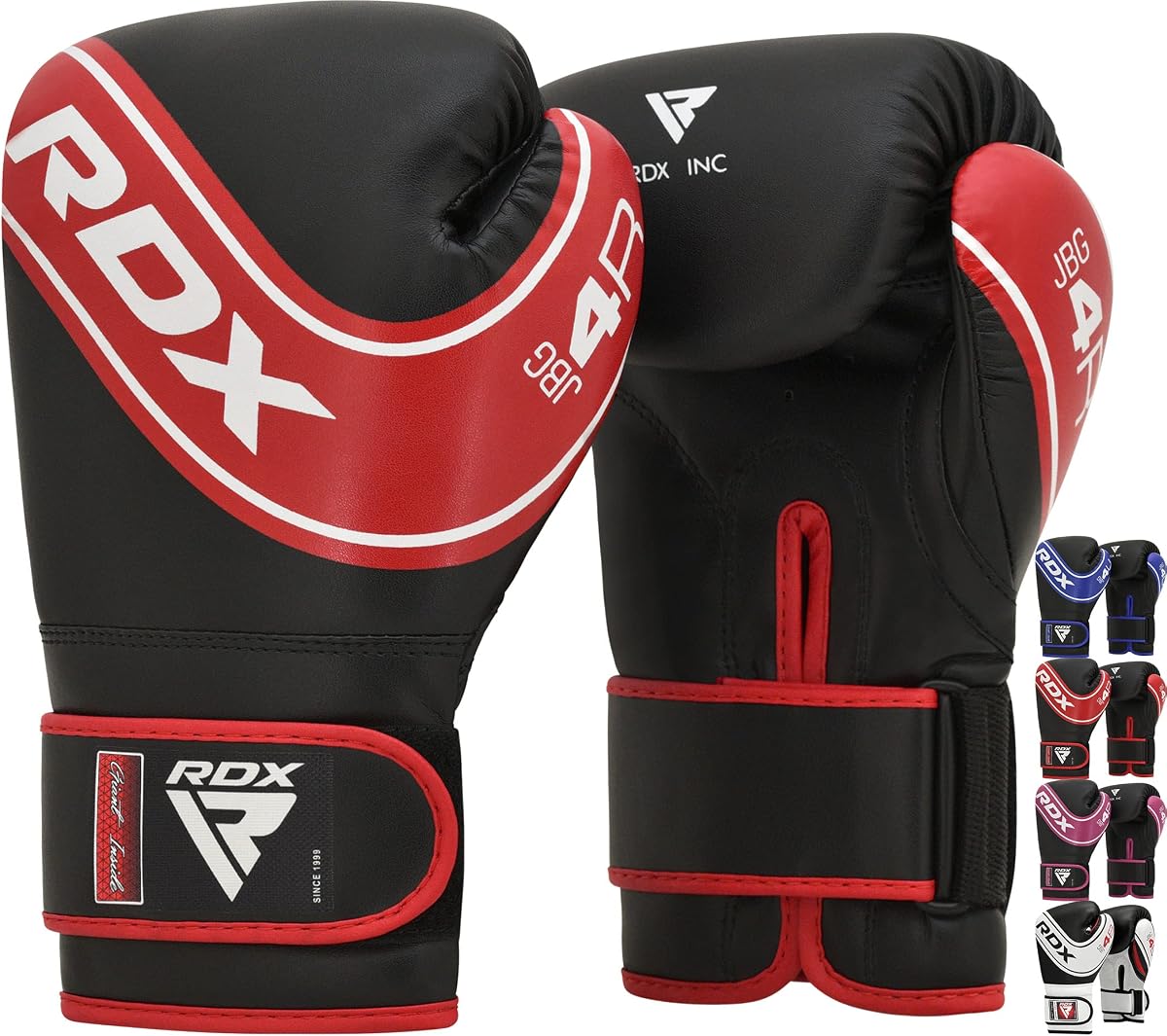 RDX Guantes de Boxeo para Niños, Manoplas de Entrenamiento Junior de 6oz 4oz, Palma Ventilada de Cuero Maya Hide, Muay Thai Sparring MMA Kickboxing Fighting, Saco de Boxeo Speed Ball Almohadillas de Enfoque Entrenamiento de Perforación