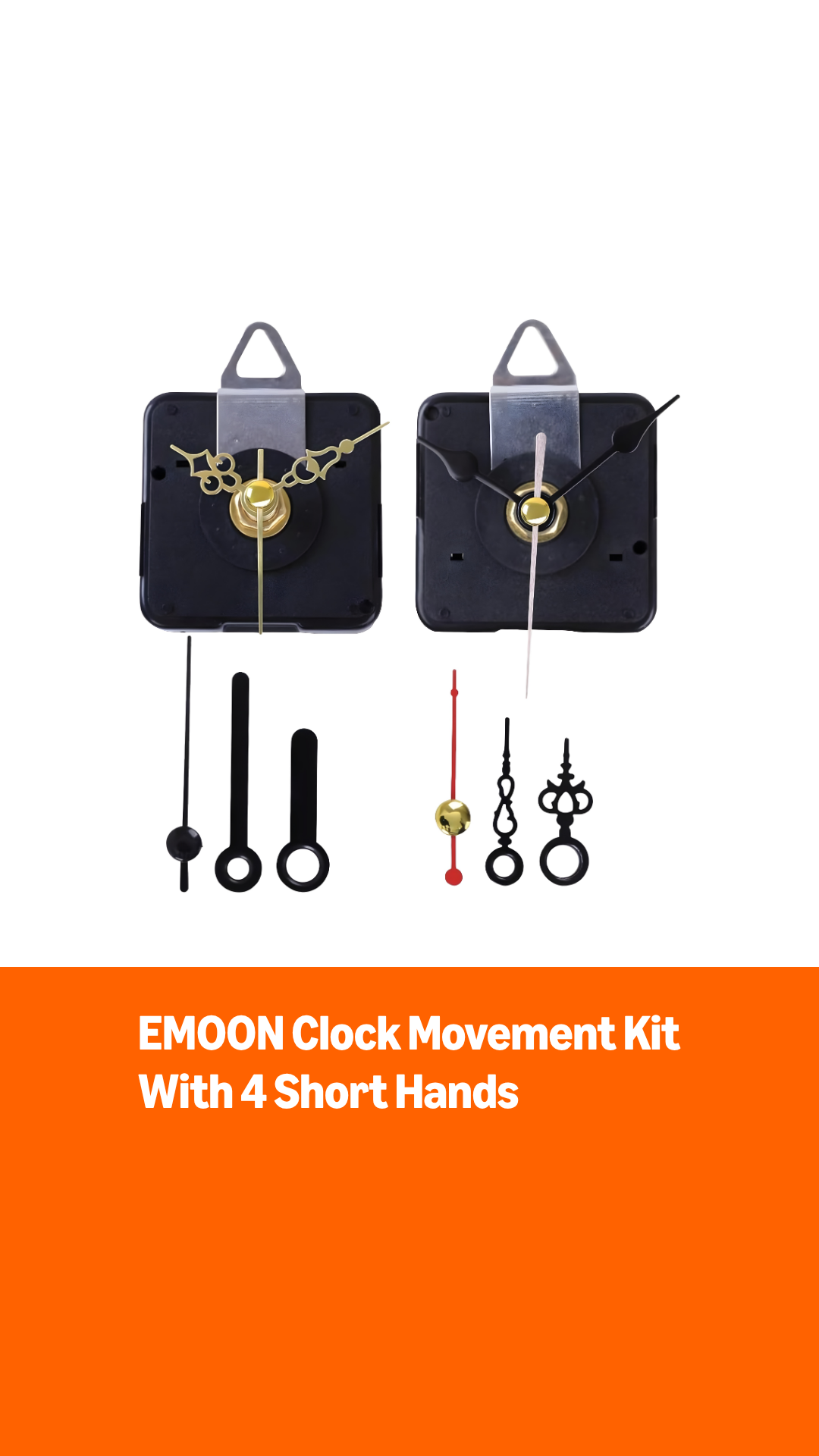 Amazon.com: EMOON 2-Pack Silent Clock Movement Kit with 4 Pairs of
