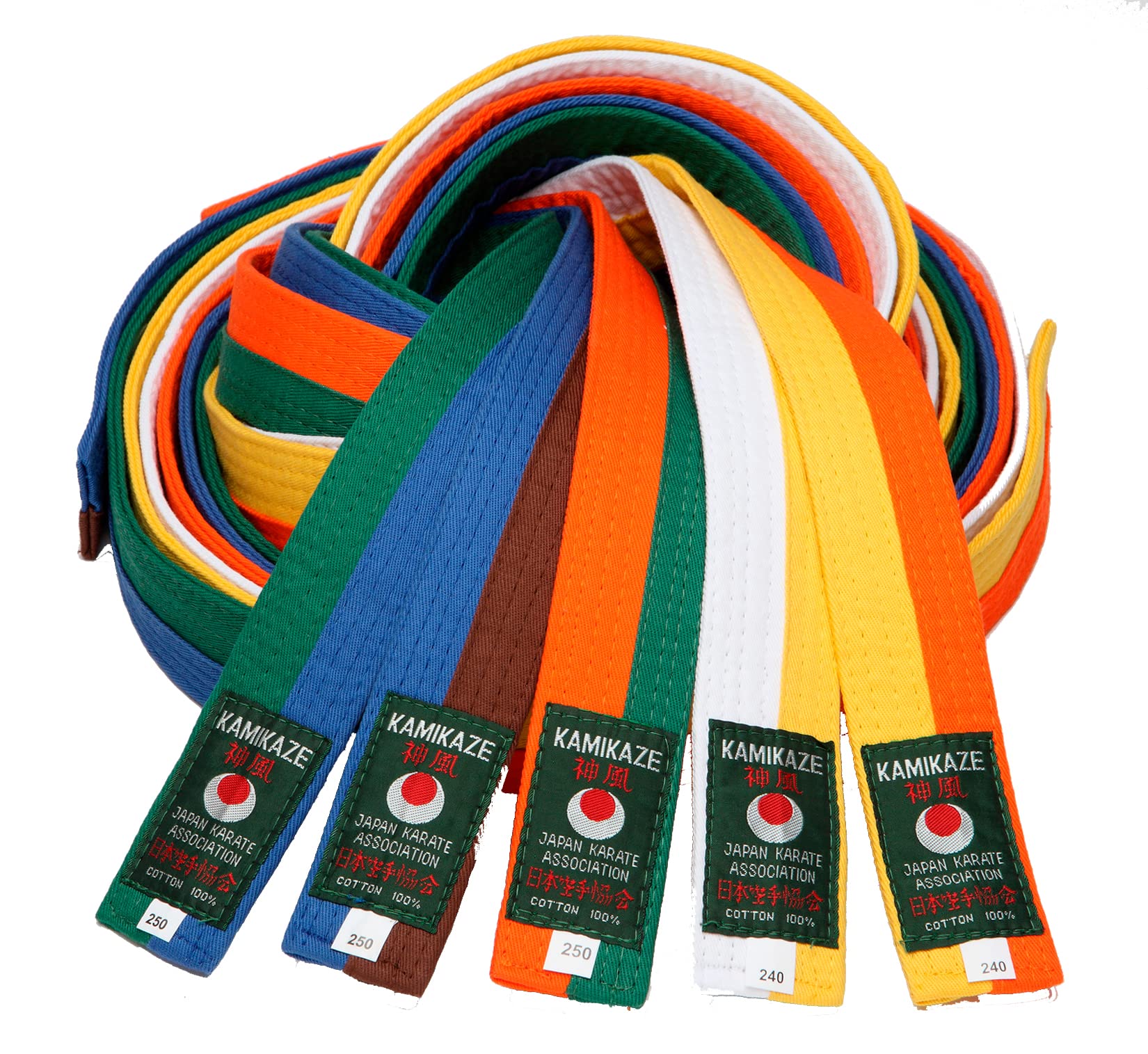 Kamikaze Ceinture couleur piquée - Vert/Bleu - 250 cm / T3