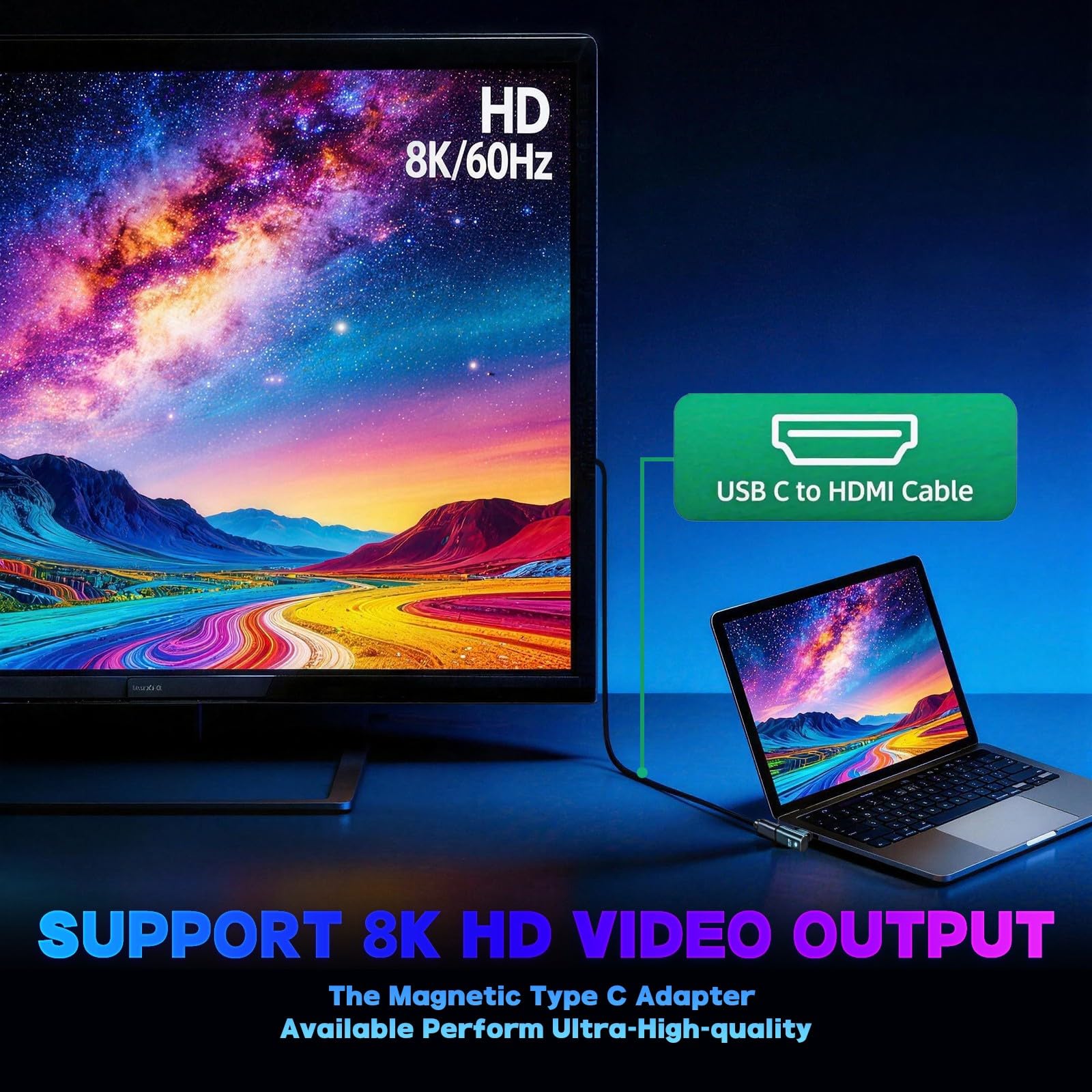 Adapter magnetyczny USB C 90 stopni - 2 sztuki 240 W USB-C adapter magnetyczny 24 pin - wtyczka magnetyczna typu c 80 Gb/s 8K szybkie ładowanie i transmisja danych do laptopa, tabletu