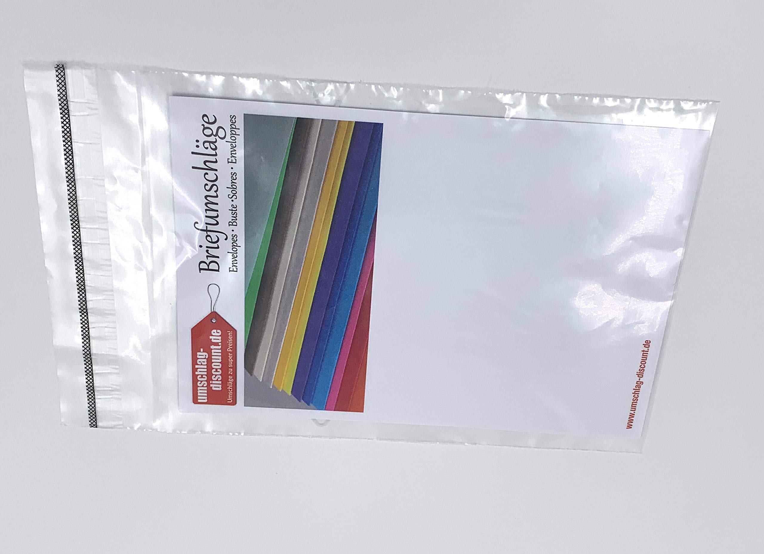 transparente Folienversandtaschen für Infoschreiben, Gutscheine, Werbebroschüren & Co – 500 Stück selbstklebende Adhäsionsverschlussbeutel mit den Maßen 220 x 165 mm (DIN C5)
