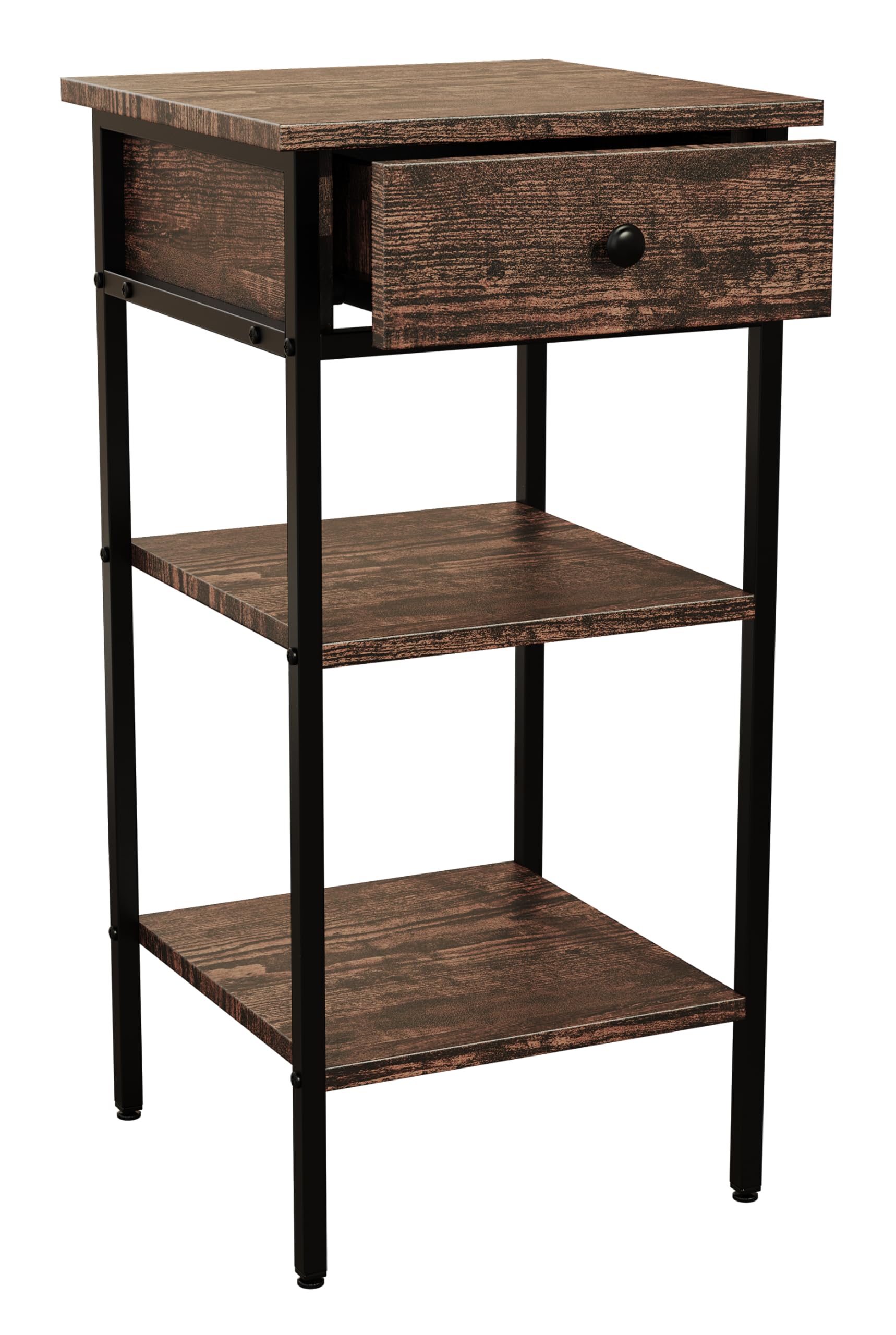 VCM Holz Metall Beistelltisch Couchtisch Sofatisch Wohnzimmertisch Kaffeetisch Aulari L Eiche Vintage