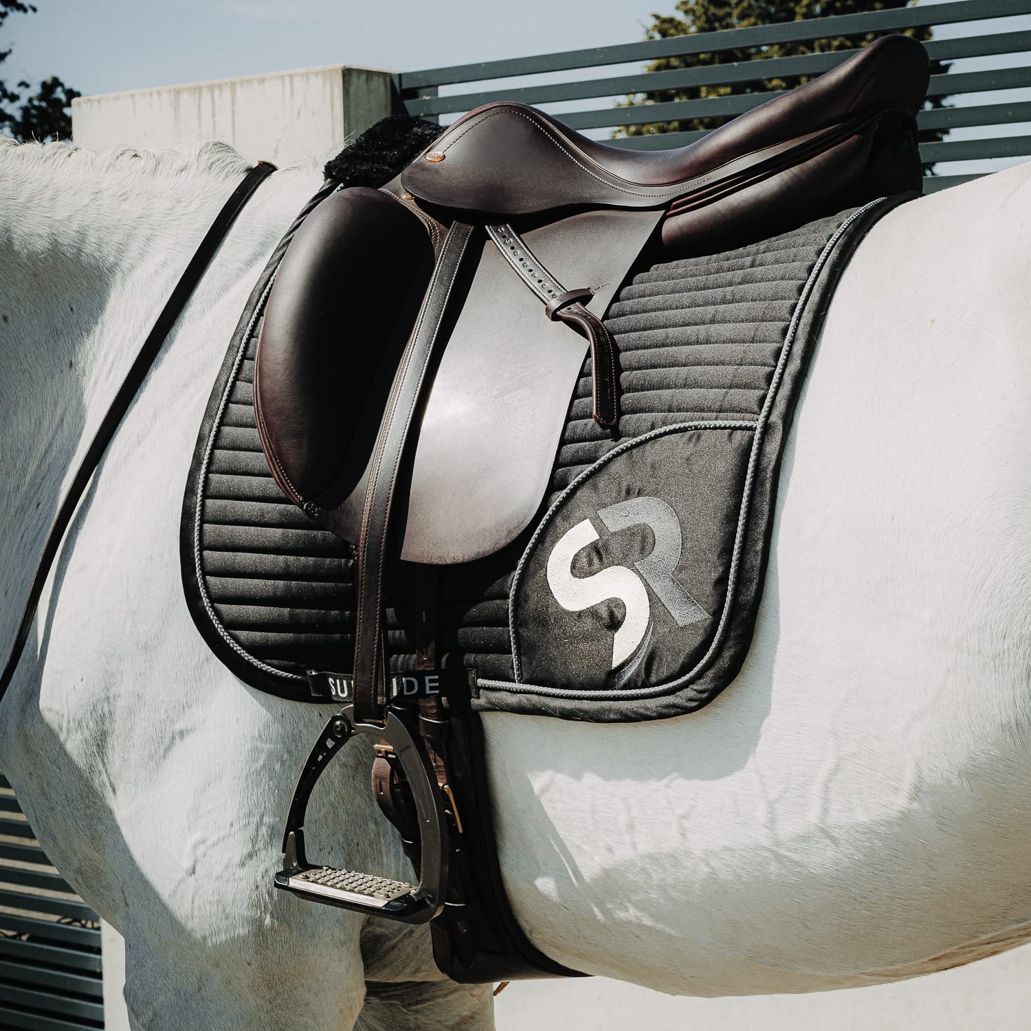 SUNRIDE Rênes en Cuir séparables sans Barrettes pour Chevaux, en Cuir véritable Souple (Full 280 cm, Marron)