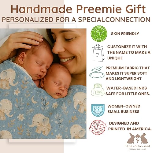 Miniatura 4 de Manta personalizada para recién nacido, gorro de nudo, traje de regreso a casa, canastilla para bebé recién nacido, regalo esencial de Navidad para