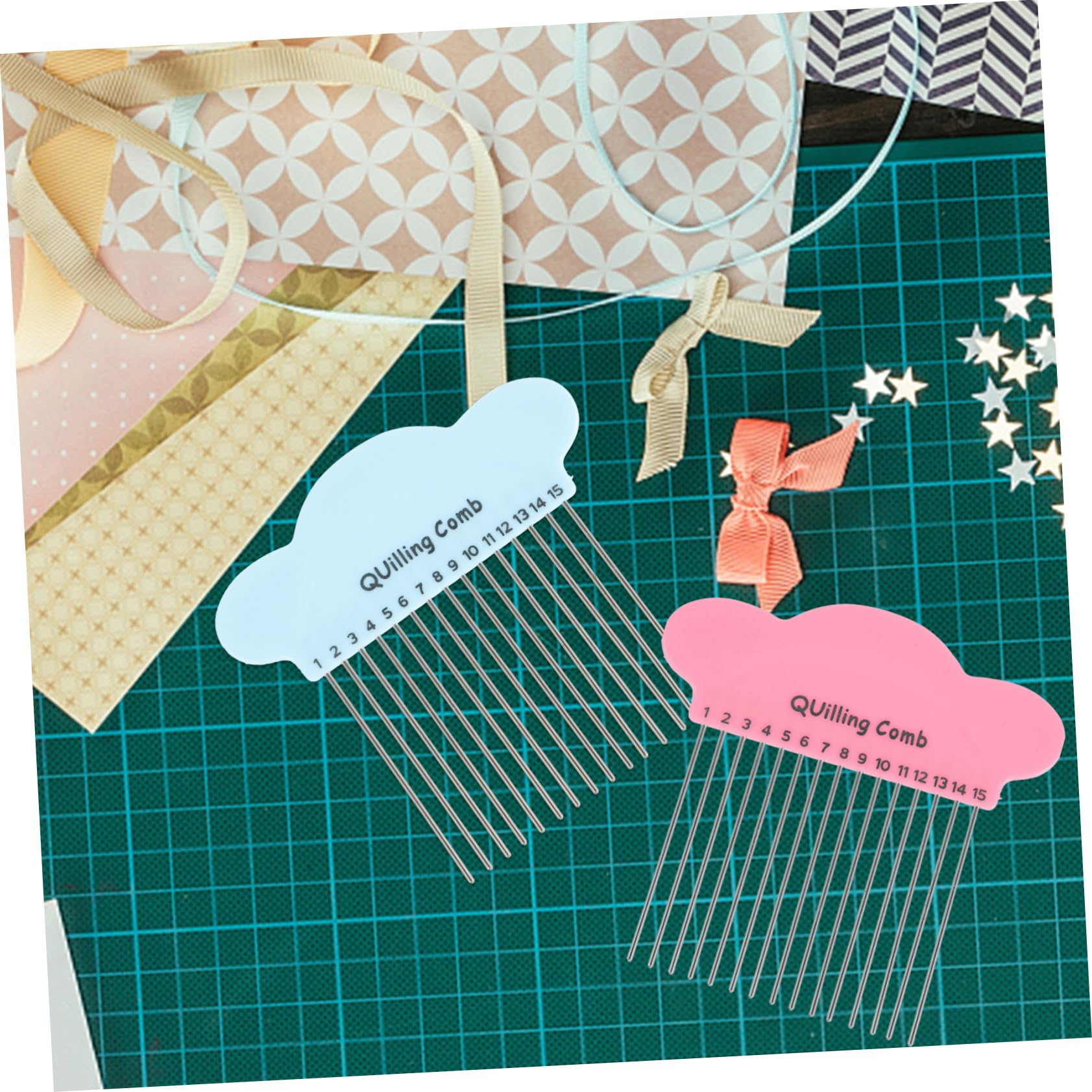 Housoutil Cartoon Paper Quilling Comb Tool DIY Quilling Supplies Metal Plastic Craft Tool Random