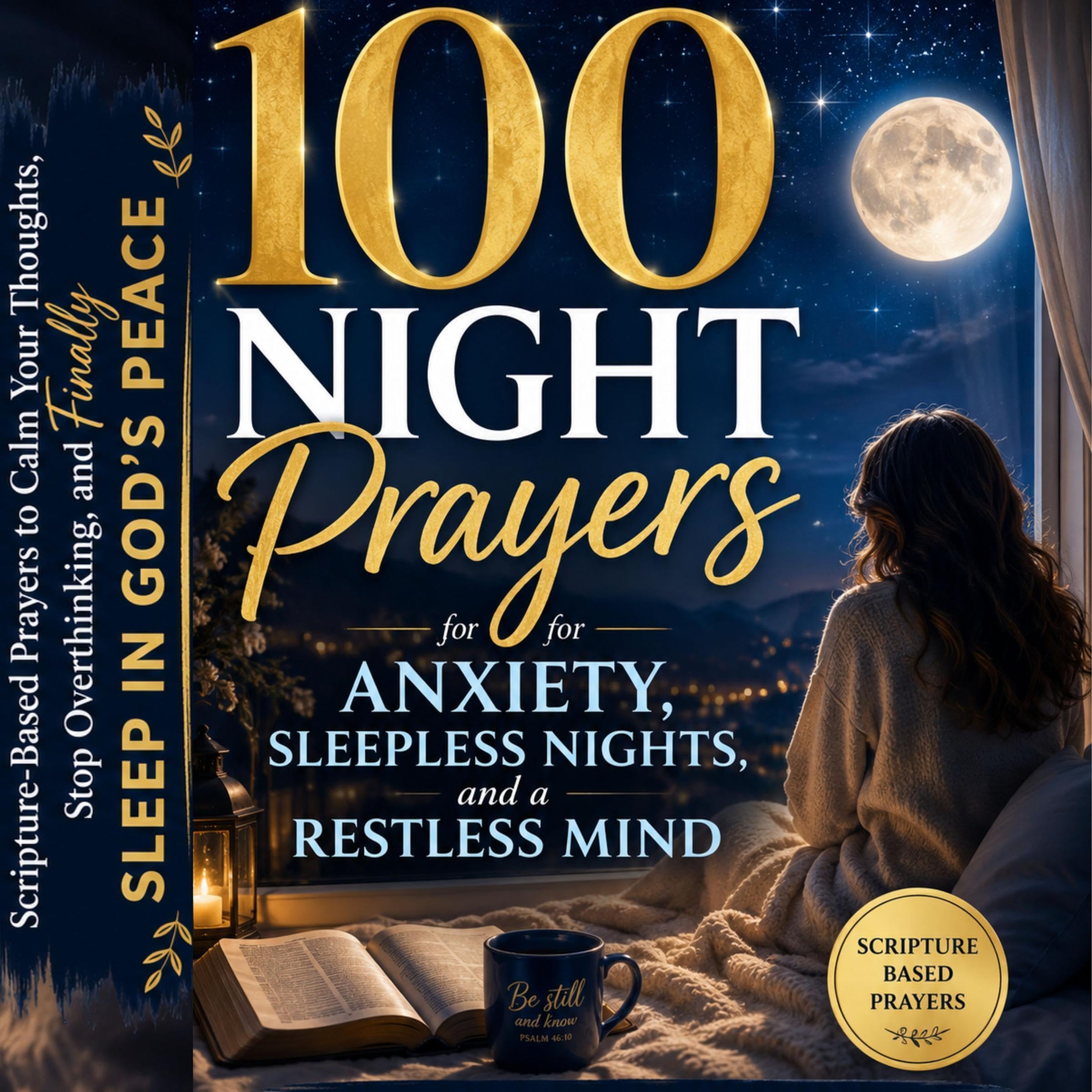 Cover art for 100 Night Prayers for Anxiety, Sleepless Nights, and a Restless Mind