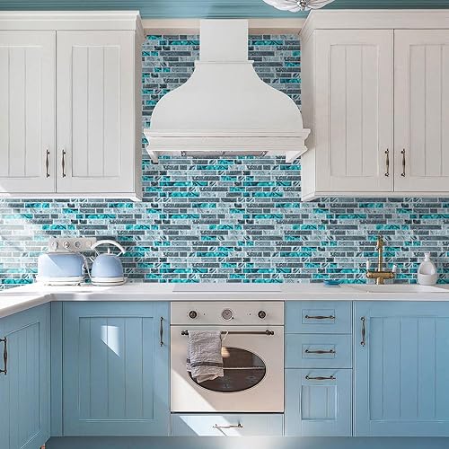 Vista 76 de STICKGOO - Azulejos autoadhesivos para loseta en muro, 12 x 12 pulgadas, azulejos autoadhesivos para loseta en muro de cocina y baño