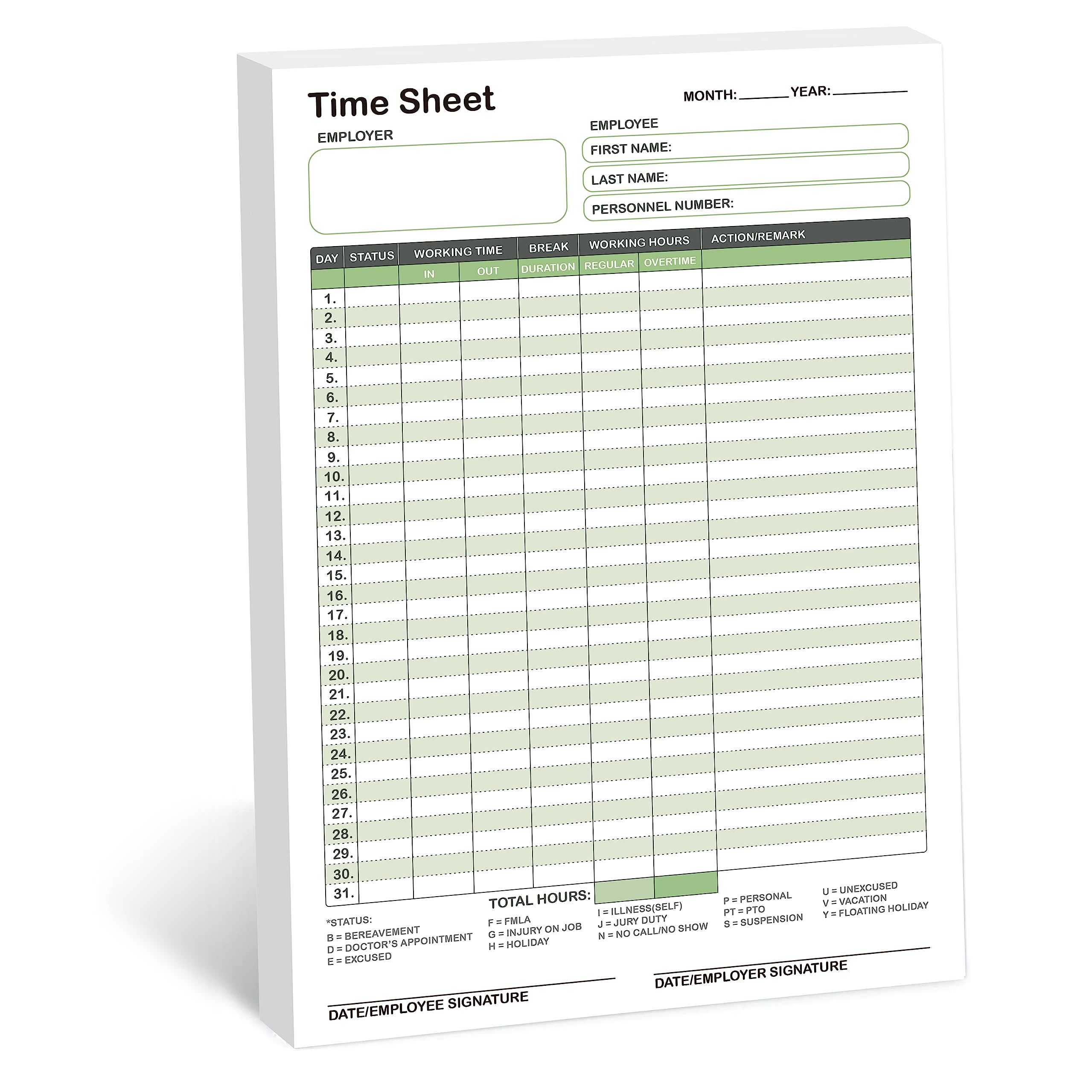 Amazon.com : BIROYAL Activity Log Notepad, 50 Page Planner Pad to List ...