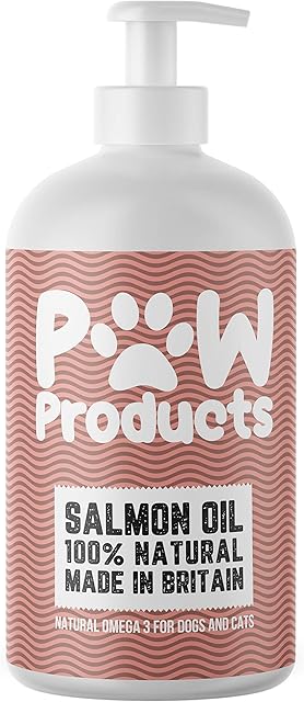 PAW Products MASSIVE VALUE 1L 100% NATURAL SALMON OIL For Dogs, Cats, & other Pets - 100% Pure Premium Food Grade - Natural Omega 3,6 & 9 Supplement - Promotes Coat, Skin, Joint and Brain Health.