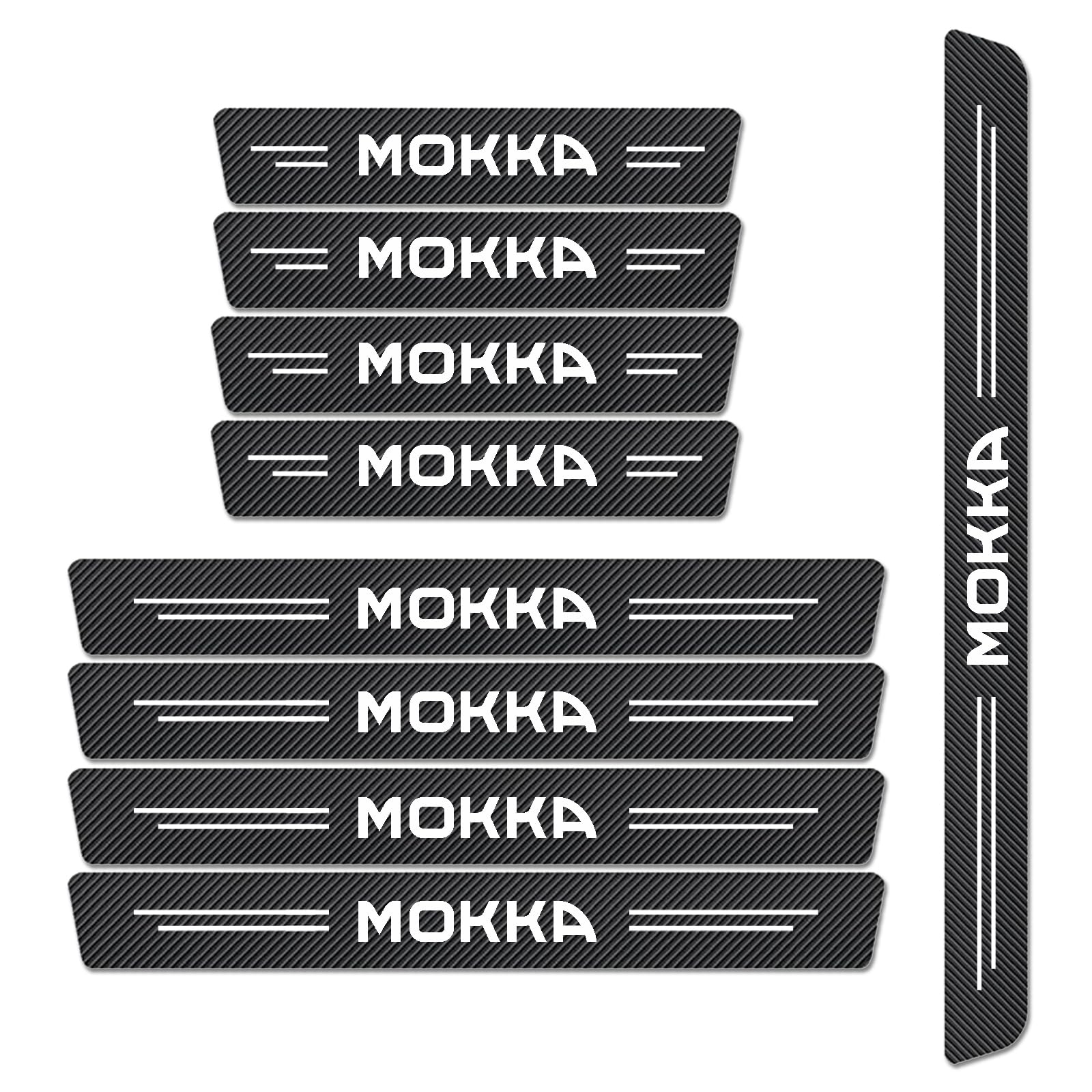WXH97F Carbon Fiber Scuff Plates for Opel Vauxhall Mokka E X B 2021-2026