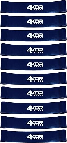 4KOR Fitness Juego de bandas de resistencia, perfecto para crossfit, yoga, terapia física y construcción de glúteos