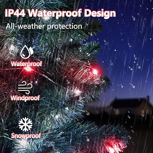 Vista 84 de Paquete de 4 100 luces LED que funcionan con pilas, con control remoto, luces parpadeantes impermeables de 33 pies con temporizador y 8 modos