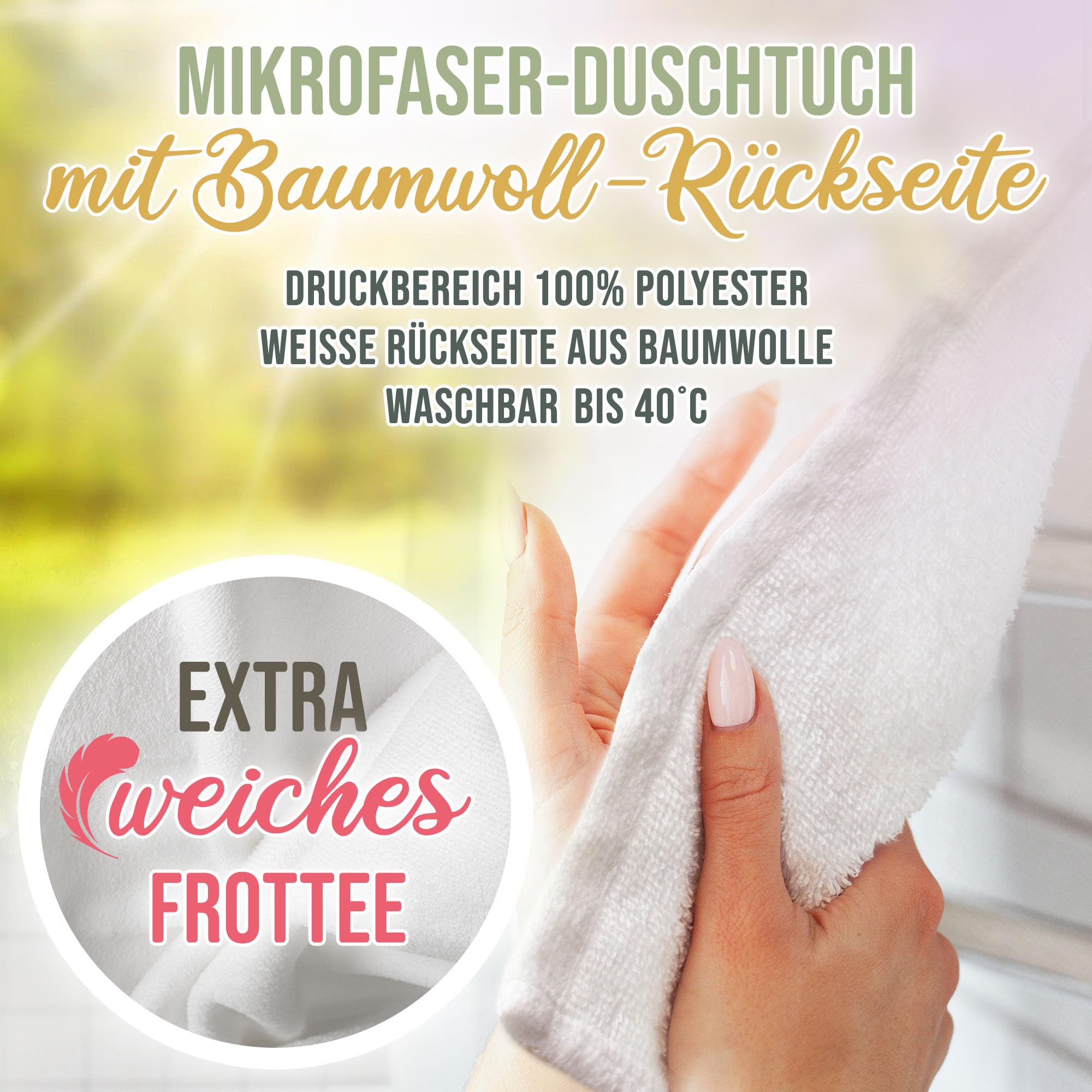 Print Royal PR Badetuch personalisiert mit Foto - Personalisiertes Handtuch Bedrucken Hochformat - Individuelle Geschenke für Freunde und Familie zum Geburtstag, Weihnachten | 140 x 70 cm