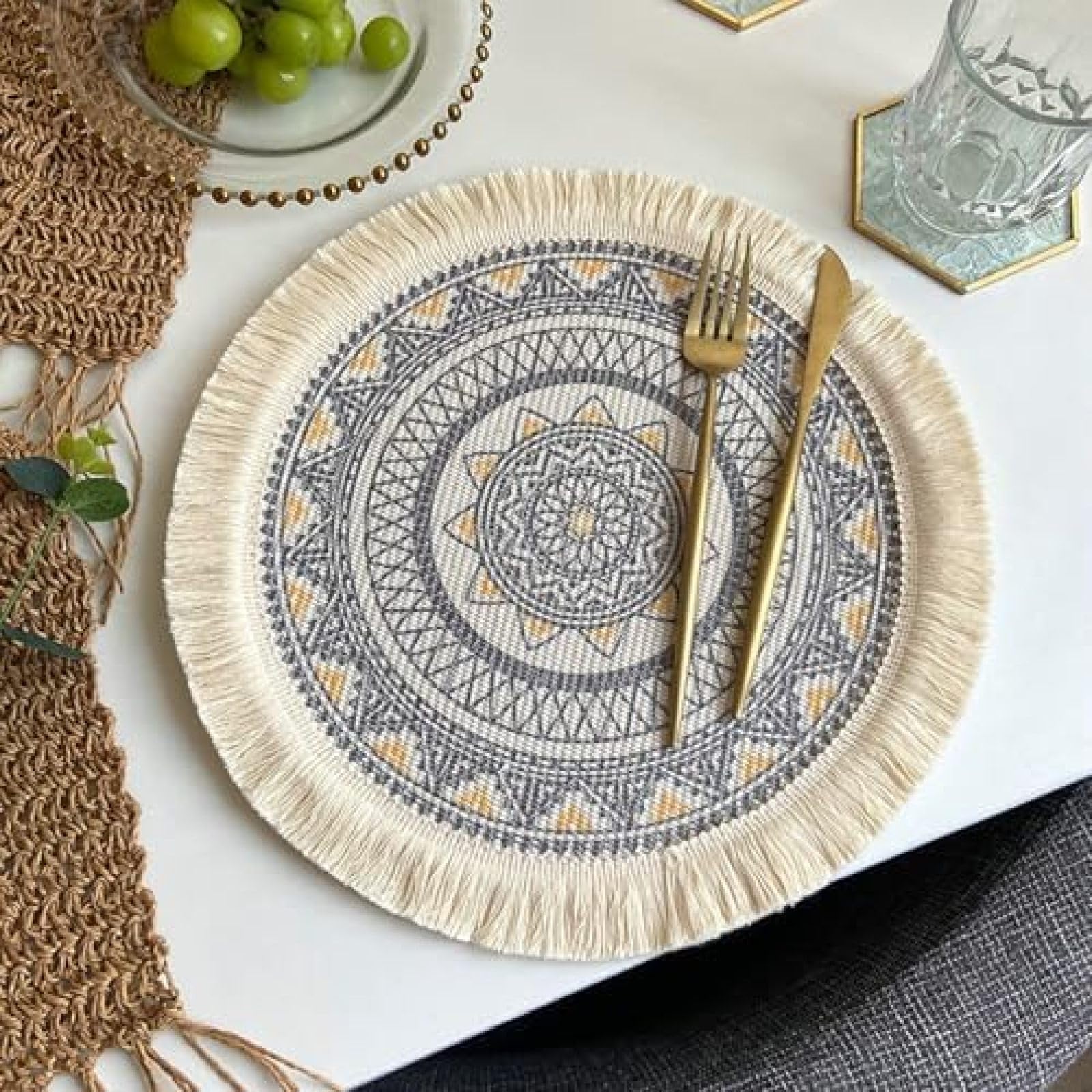 Set de table lavable protégeant de la chaleur pour table en bois