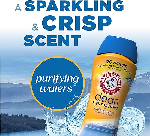 Miniatura 8 de ARM & HAMMER Clean Scentsations - Potenciador de aroma en lavado, aroma de agua purificadora de lavandería, 45 onzas