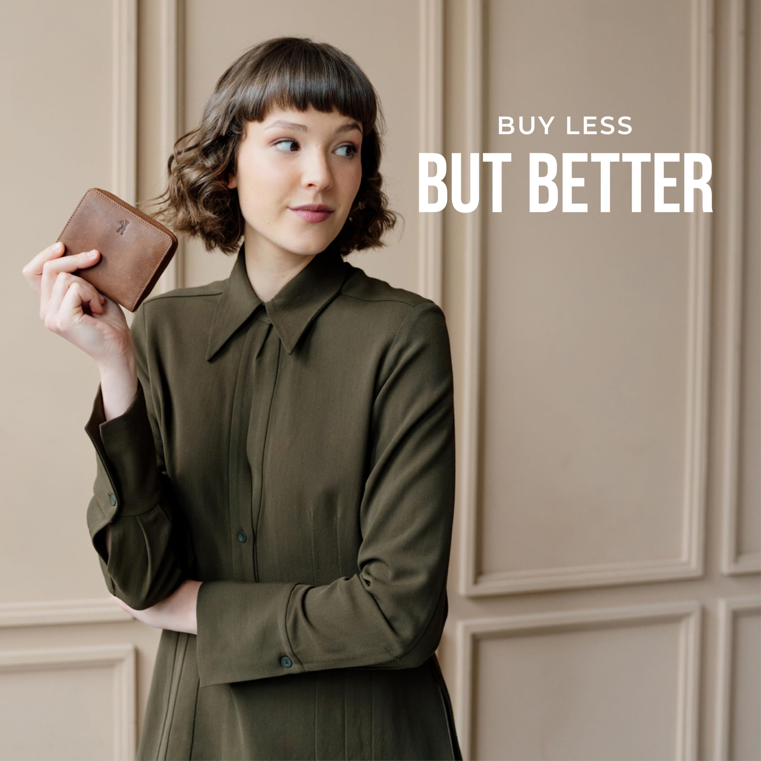 Berliner Bags Vintage Geldbörse Sara, Kleine Portemonnaie aus Leder mit RFID-Schutz, Braun