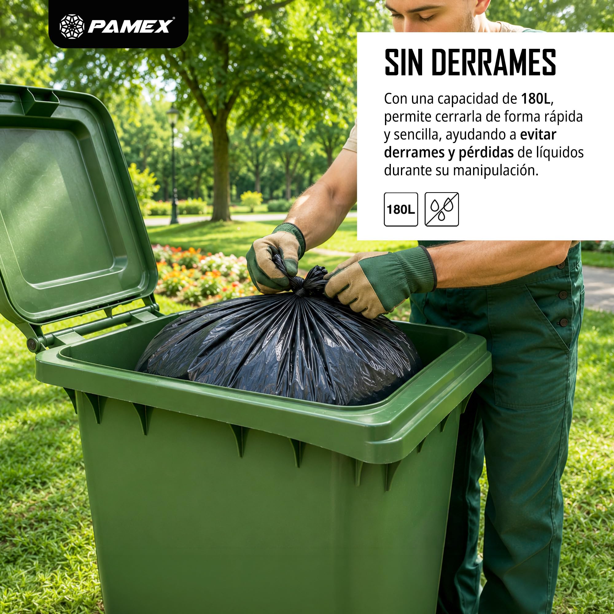 Pamex Bolsa Basura 180L Premium Mega 10 Sets
