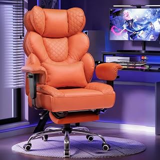 GTPLAYER Big & Tall Gaming Chair 400lb Capacity - Ergonomic Heavy Duty Racing Seat w/ Footrest, 150° Recline, Lumbar Support