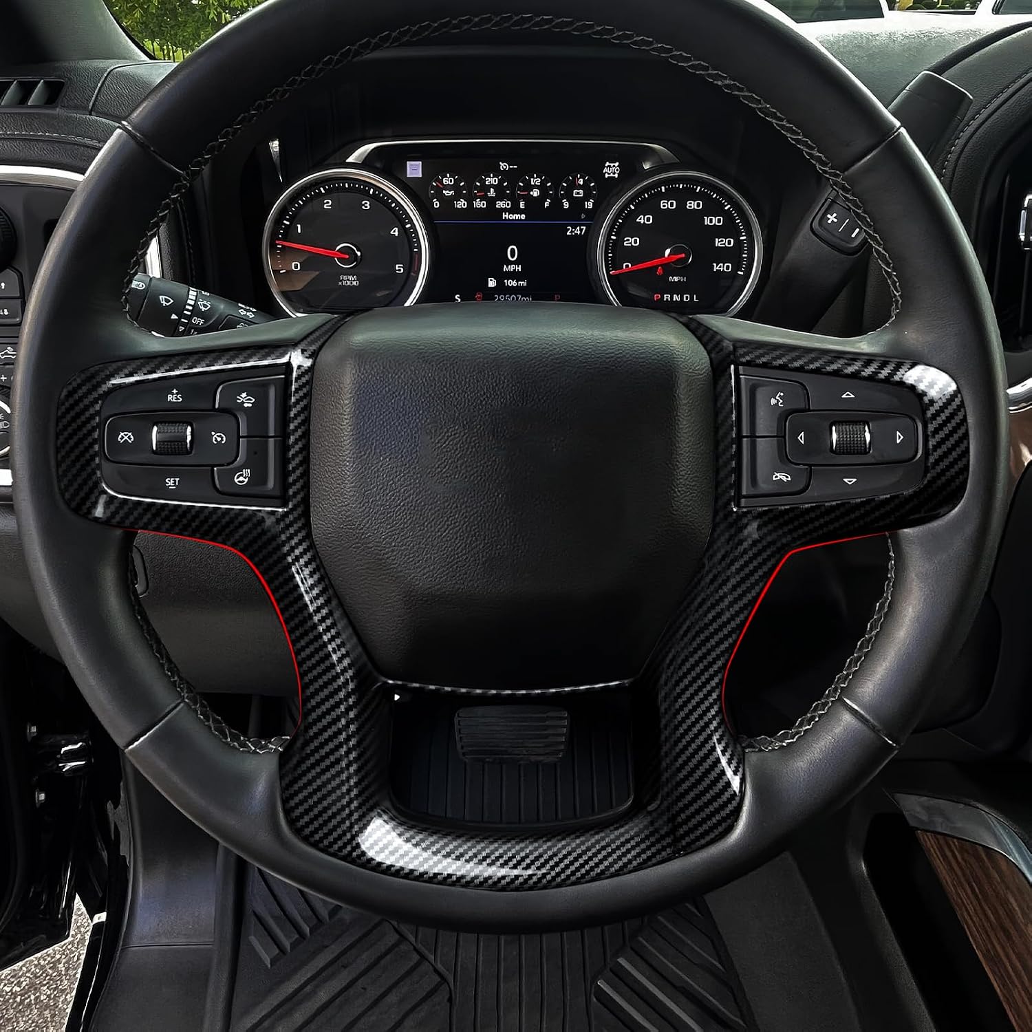 Car ABS Carbon Fiber Sticker Interior Trim Decal for 2019-2025 Chevy Silverado Blazer | for 2021-2024 Tahoe Suburban Accessories