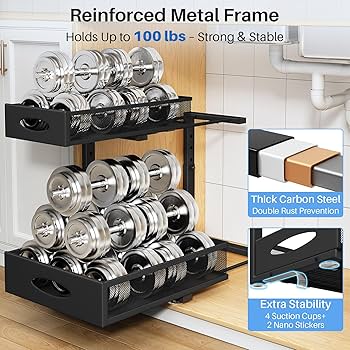 置物 Nothing's Gonna Change Amazon.com: STORAGE MANIAC Under Sink 2 Tier Expandable