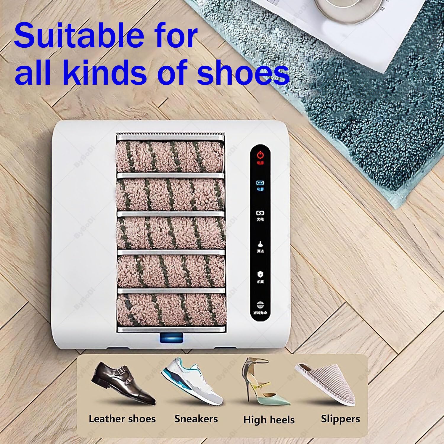 Pulidora eléctrica de zapatos con potente succión e inducción automática para limpieza y pulido de suelas