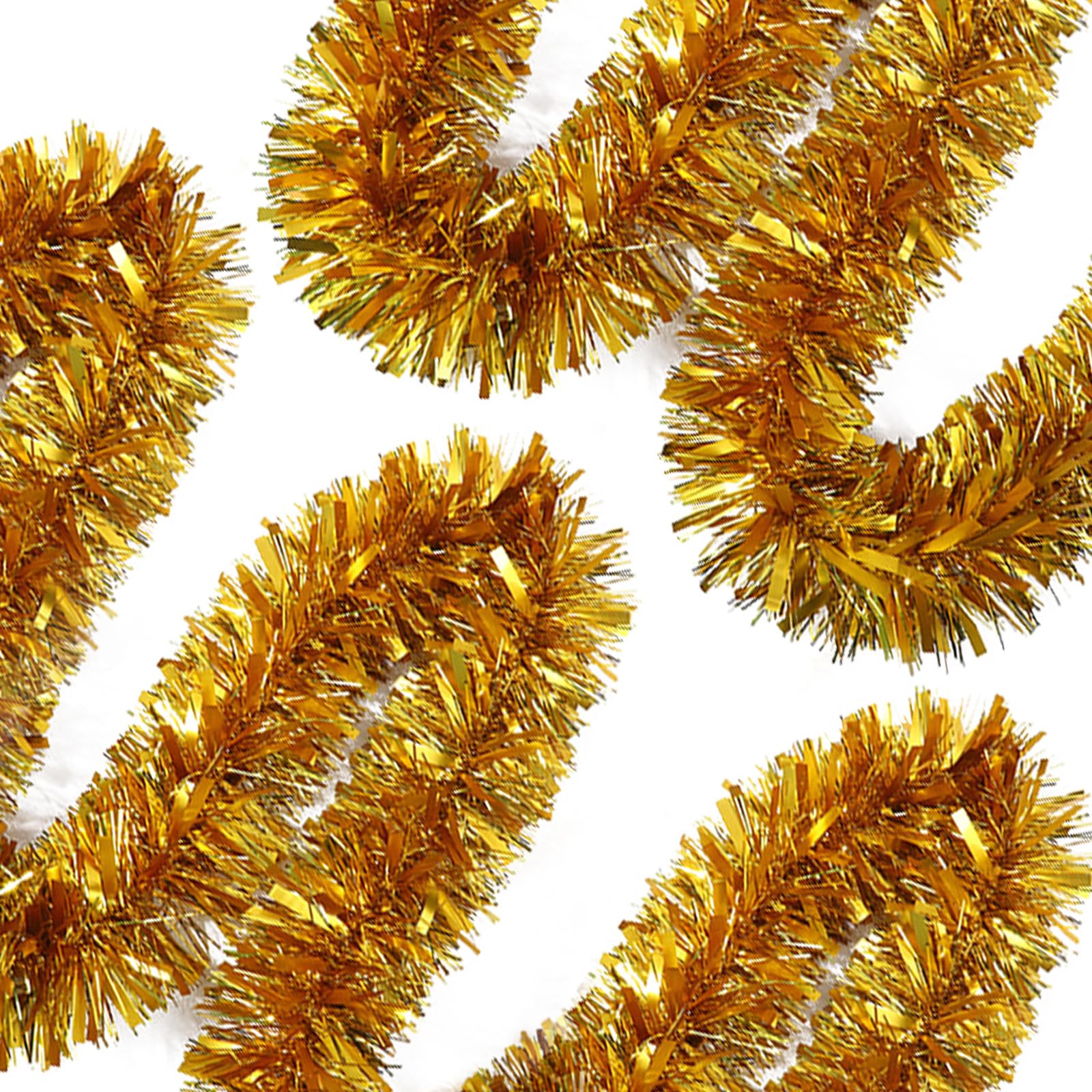 Guirlande dorée de Noël torsadée haute densité pour une décoration raffinée