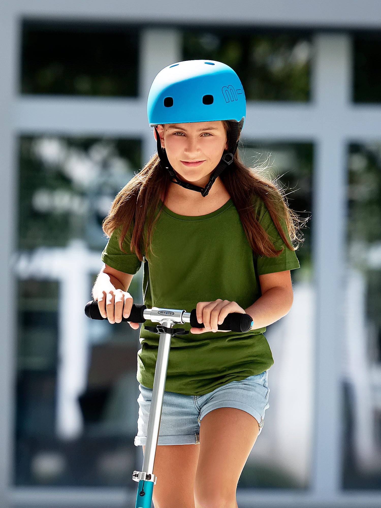 Micro Casque Mobility Enfant Bleu Océan Taille M 52-56 cm