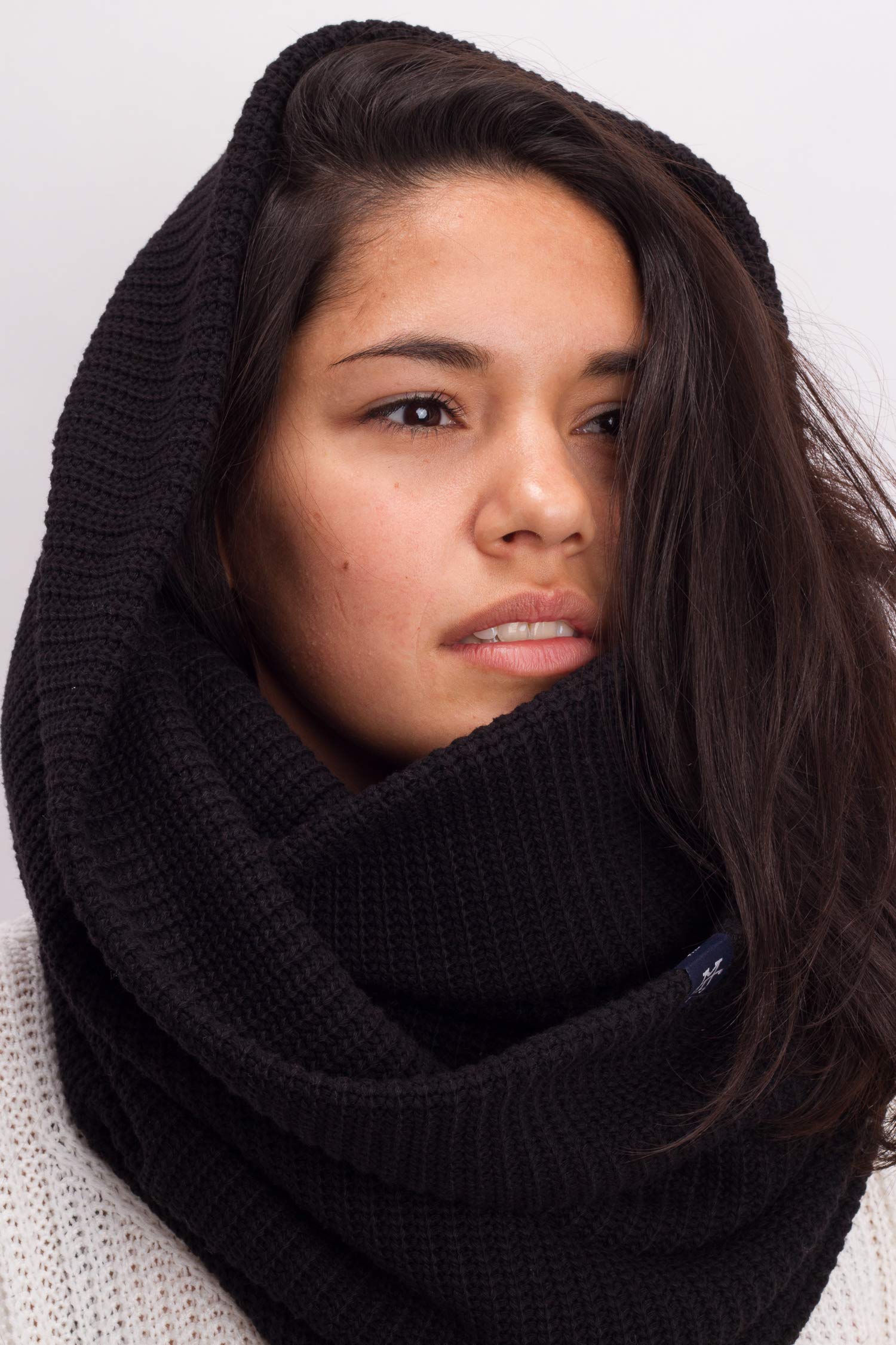 Manufaktur13 Knit Loop - Schlauchschal, Strick Loop mit Waffle Knit Muster, Wollschal/Langschal in versch. Farben erhältlich (M13)