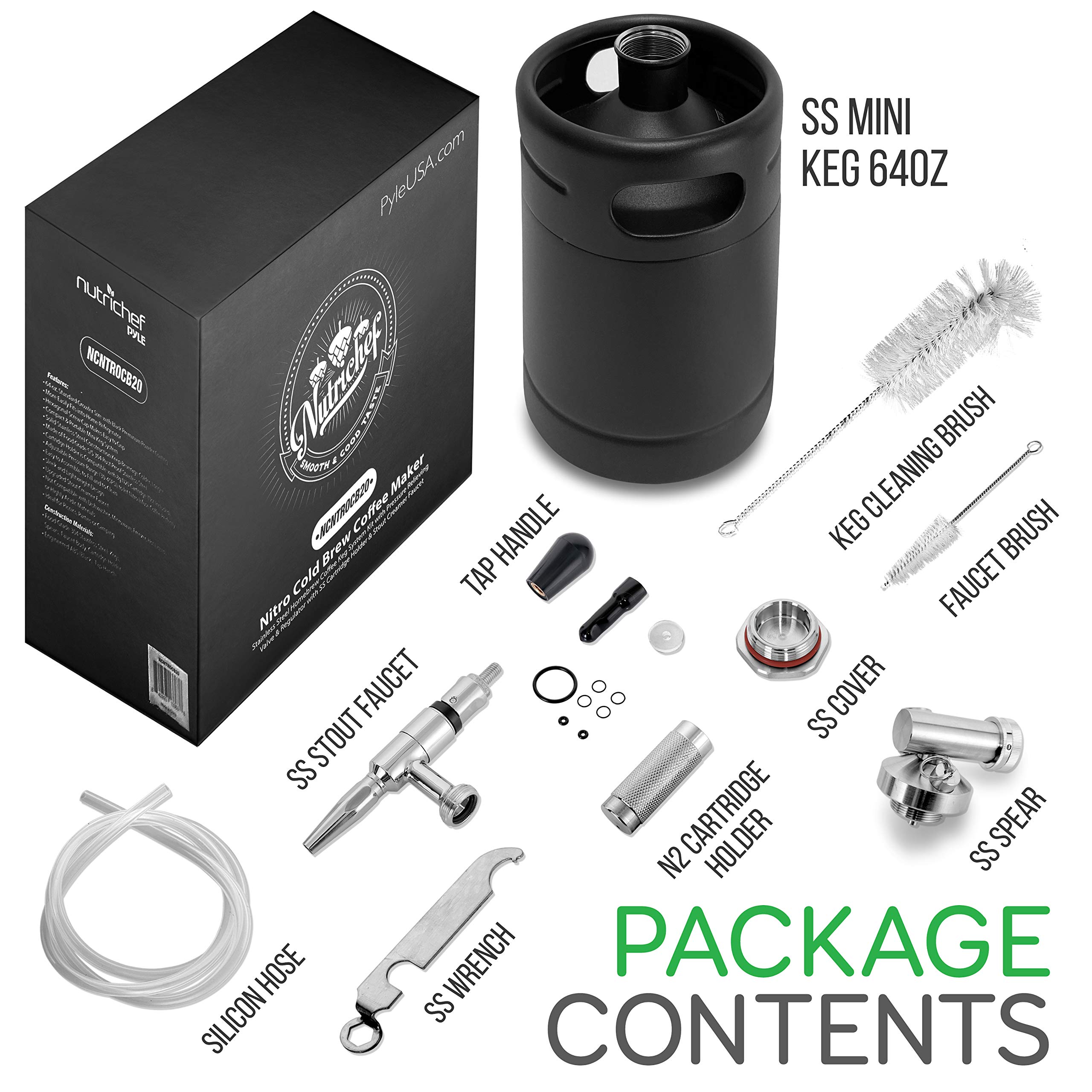 Buy Nitro Cold Brew Coffee Maker 64Oz Stainless Steel Home Brew