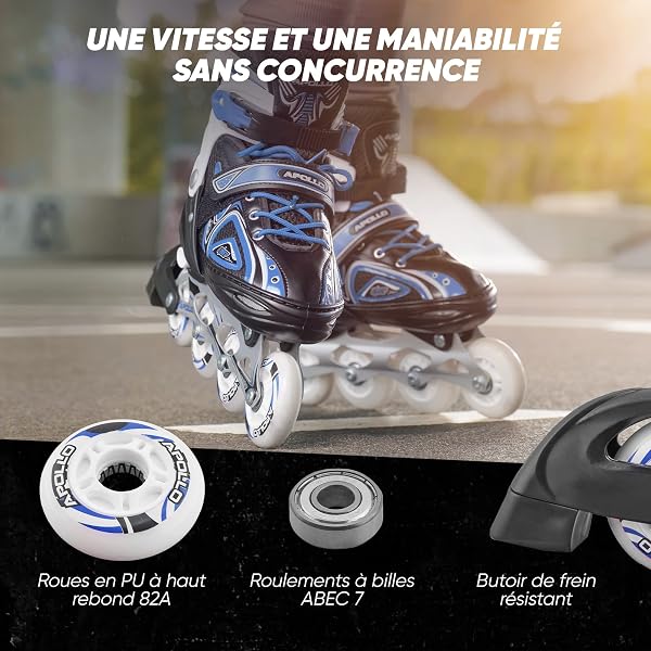 Apollo Super Blades X Pro, S, M, L, Roues LED illuminées Rollers pour Enfants idéals pour débutants, Patins à roulettes Confortables Patins Inline pour Filles et garçons - 5
